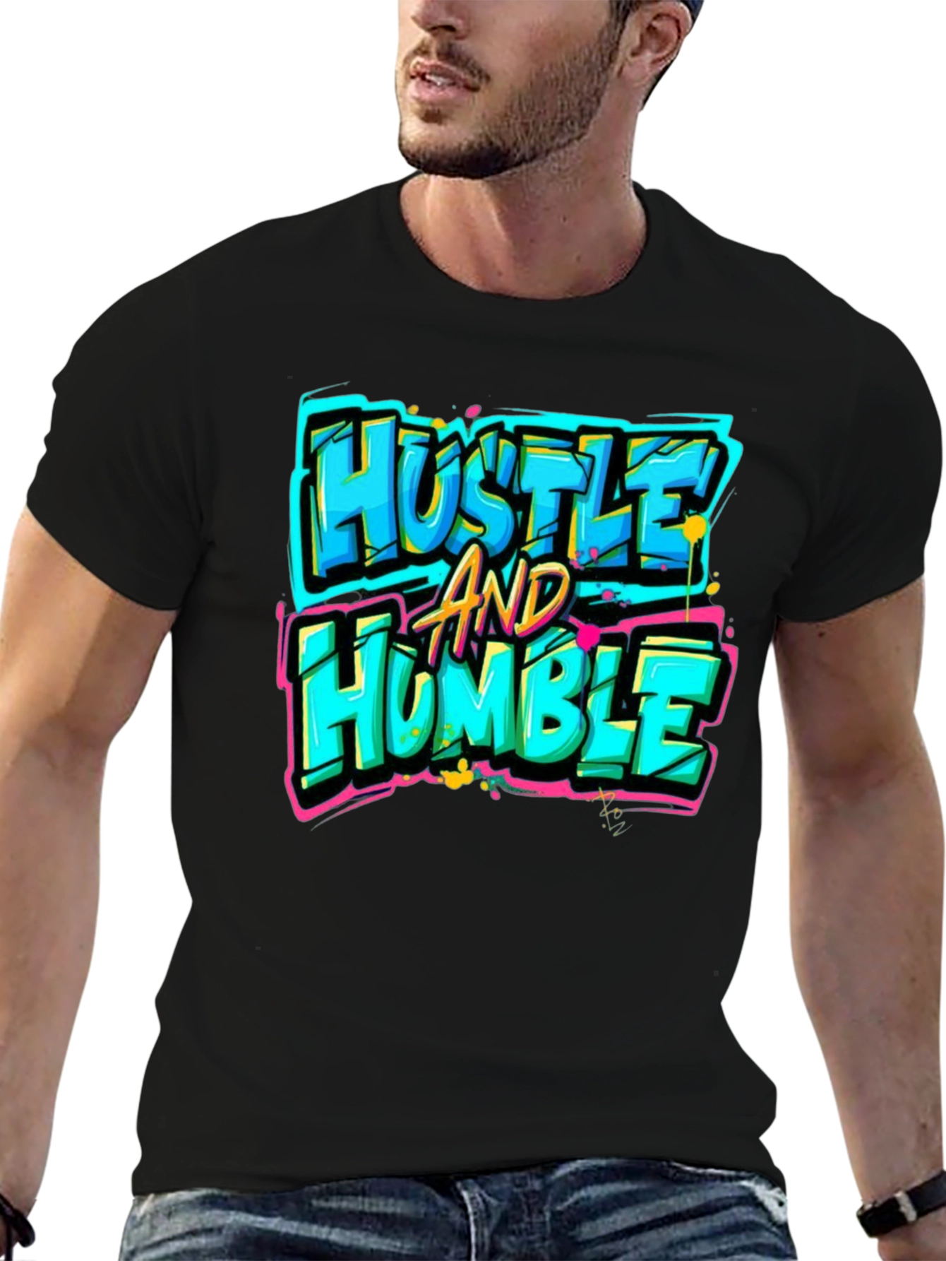 Hustle & Humble Graphic T-Shirt - Streetwear Style