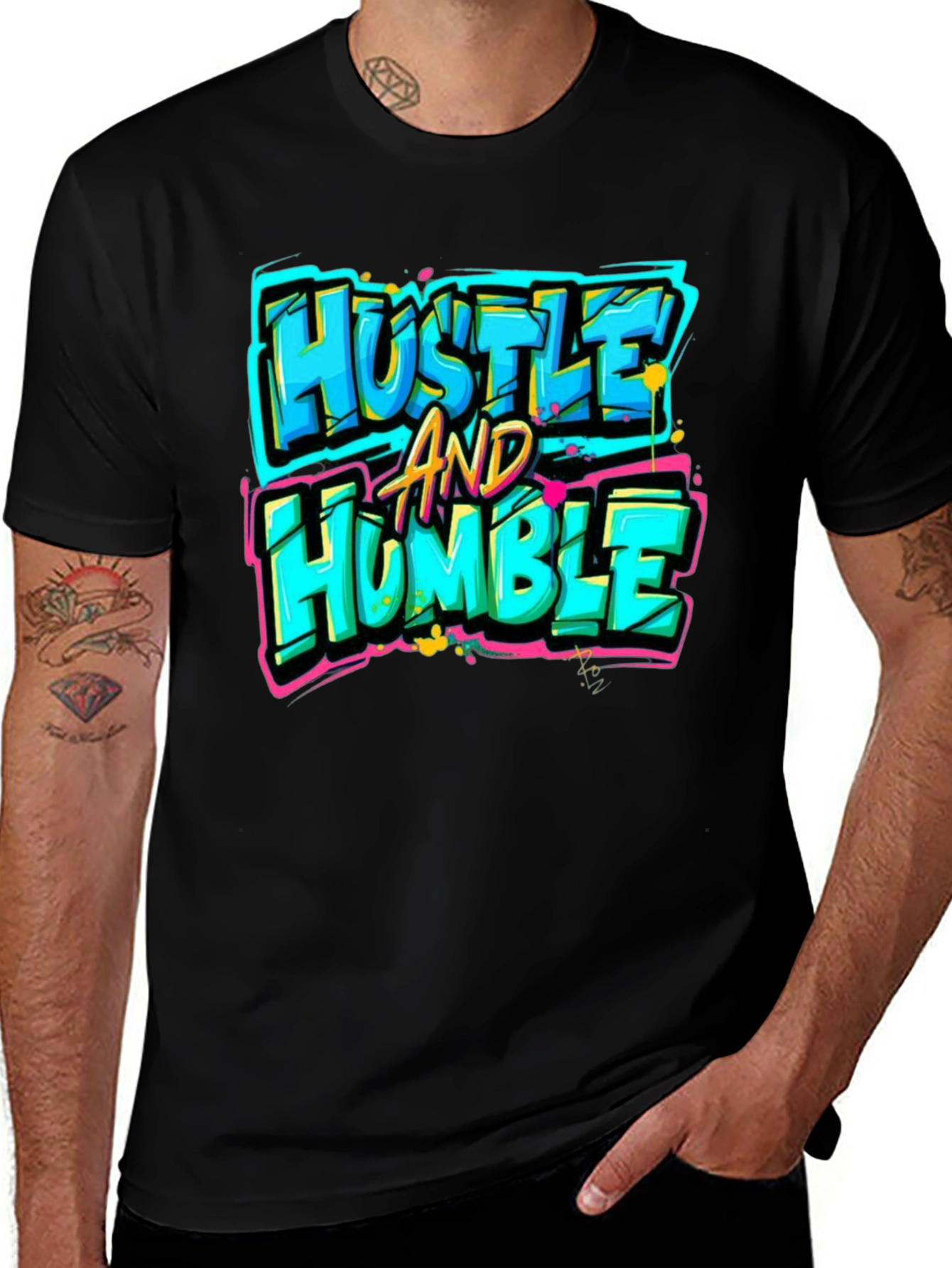 Hustle & Humble Graphic T-Shirt - Streetwear Style