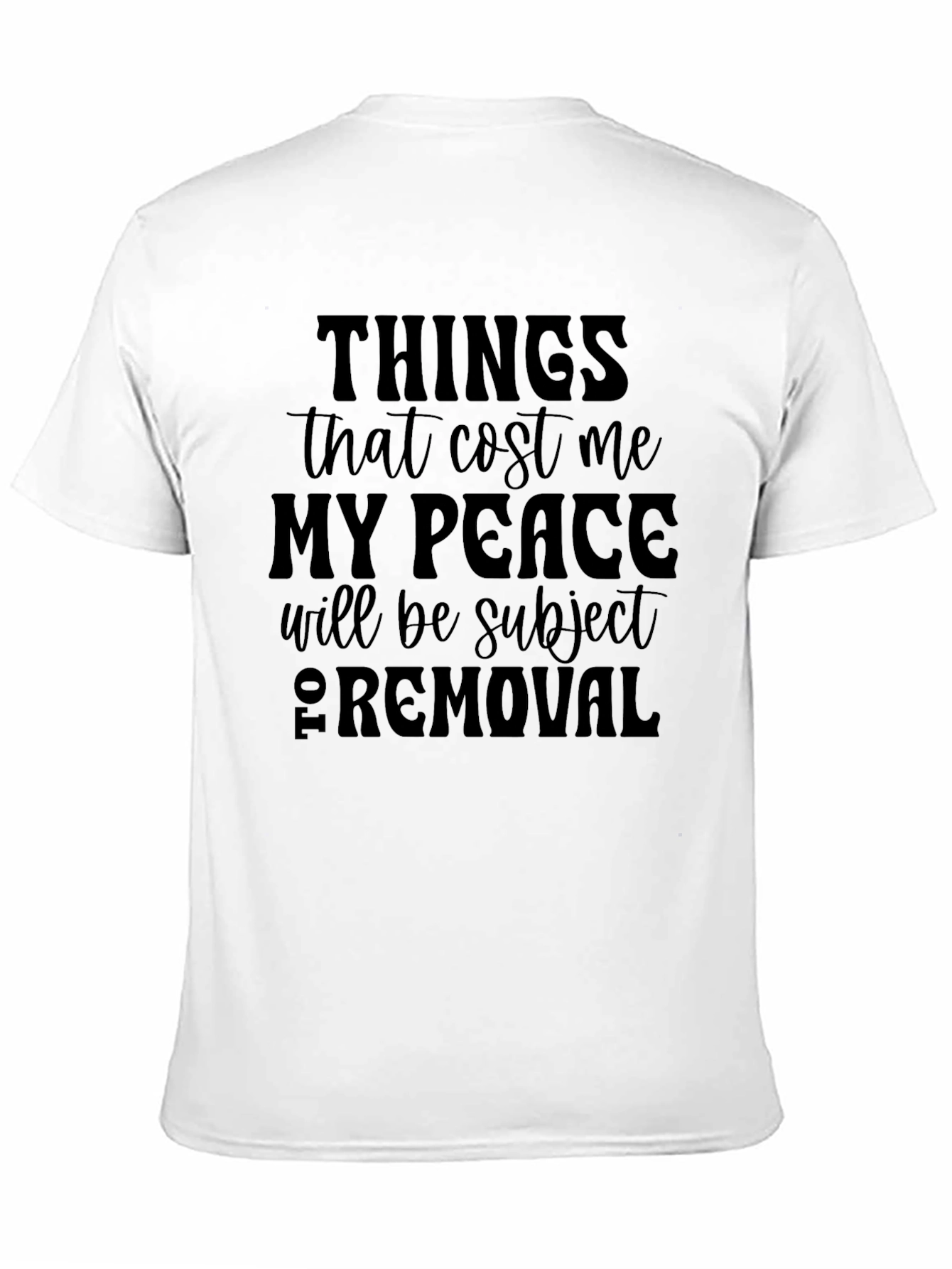 Peace Removal Graphic Tee - Black