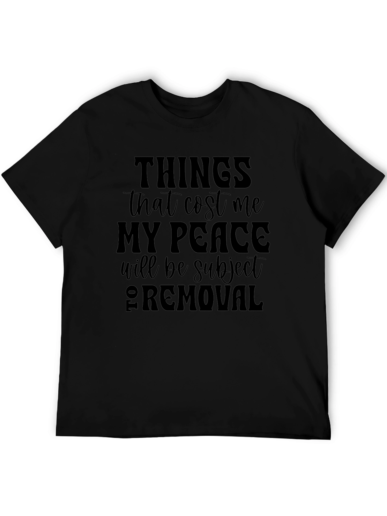 Peace Removal Graphic Tee - Black