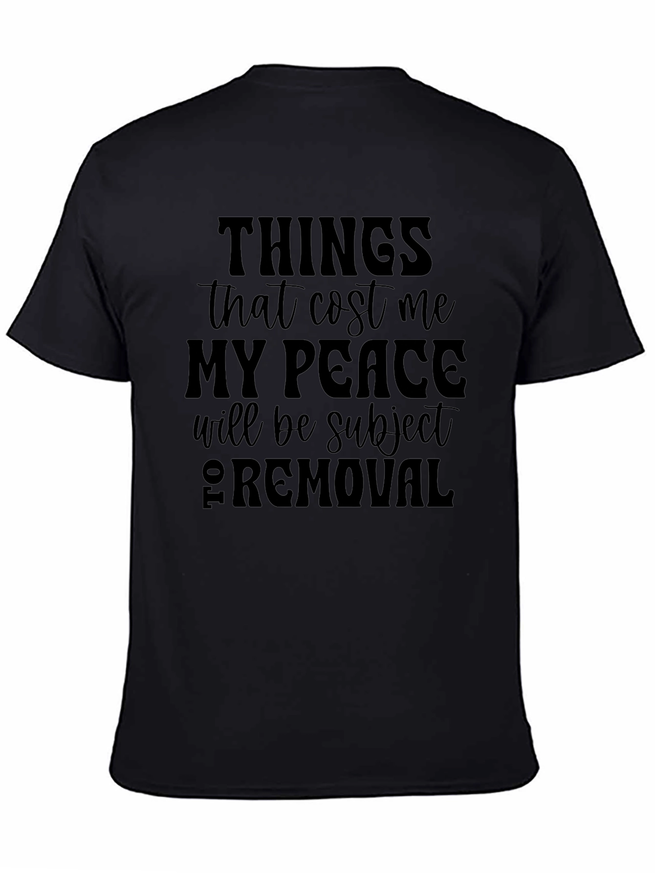 Peace Removal Graphic Tee - Black
