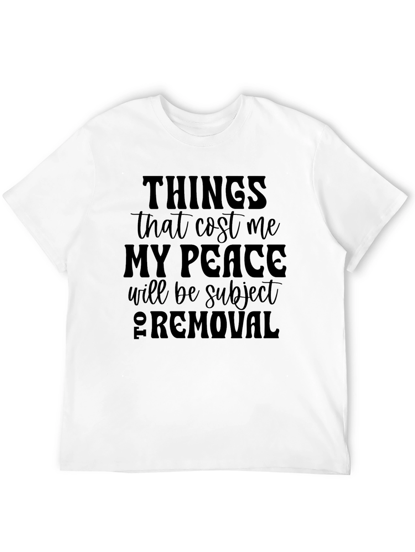 Peace Removal Graphic Tee - Black