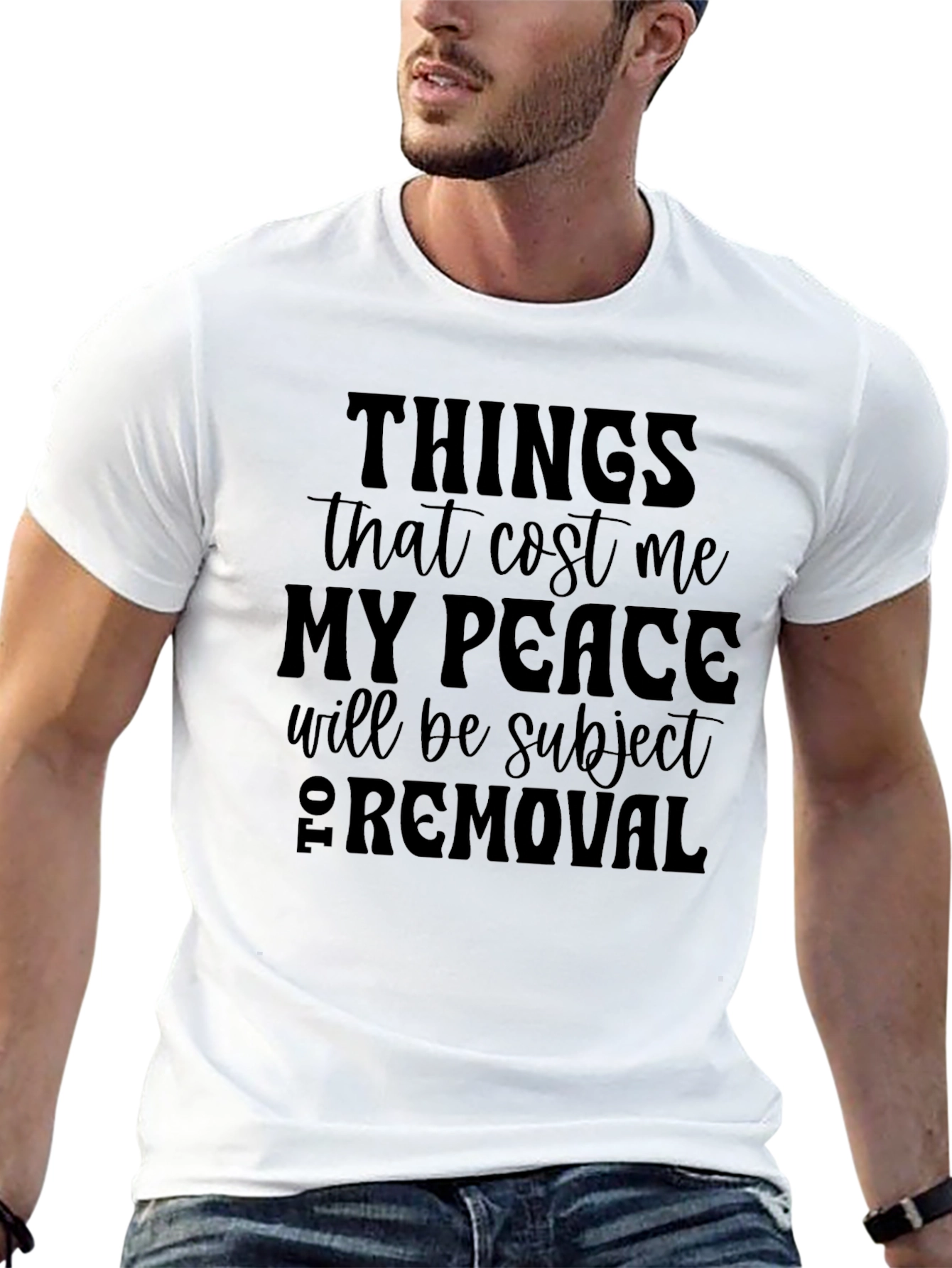 Peace Removal Graphic Tee - Black