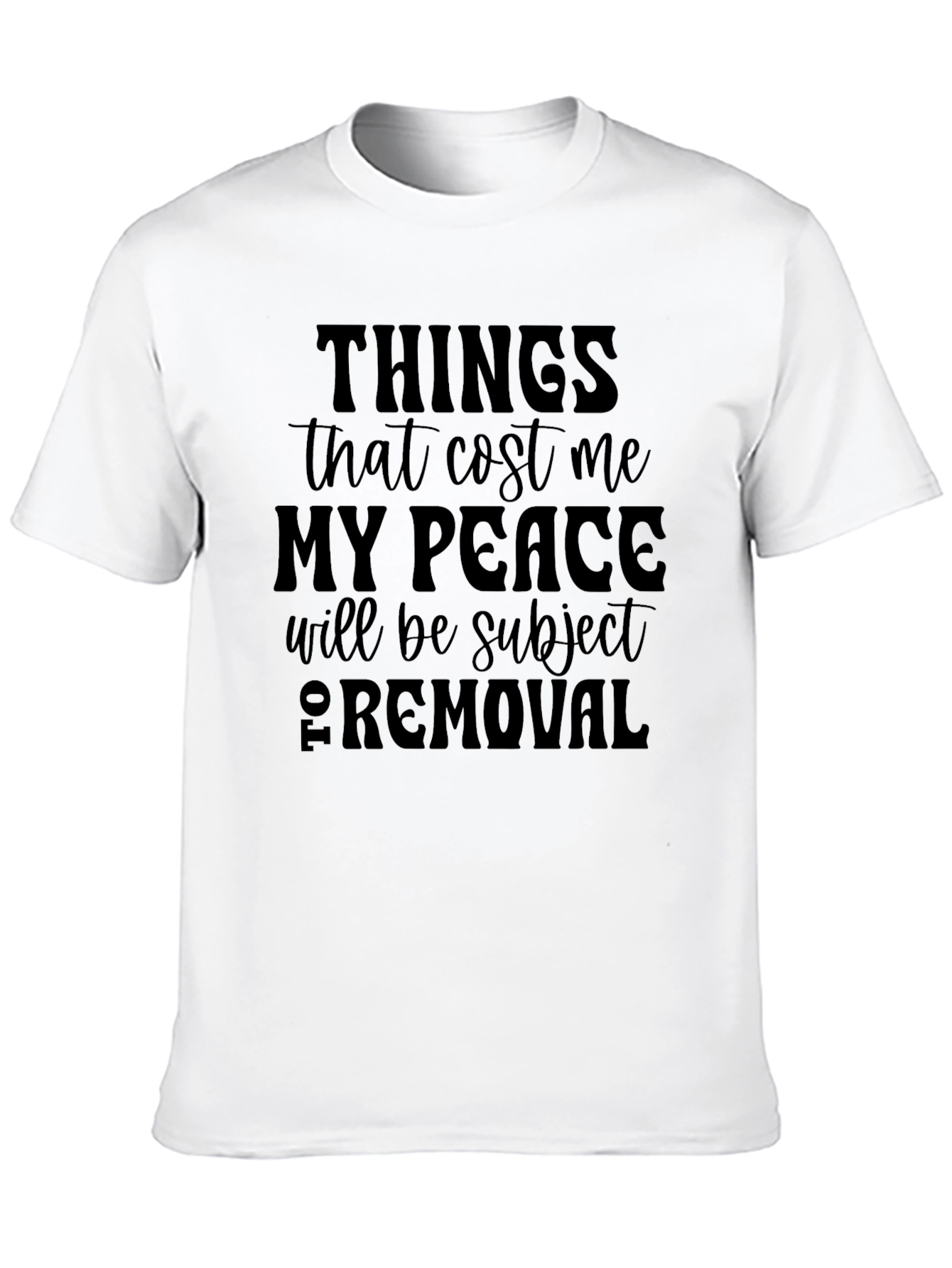 Peace Removal Graphic Tee - Black