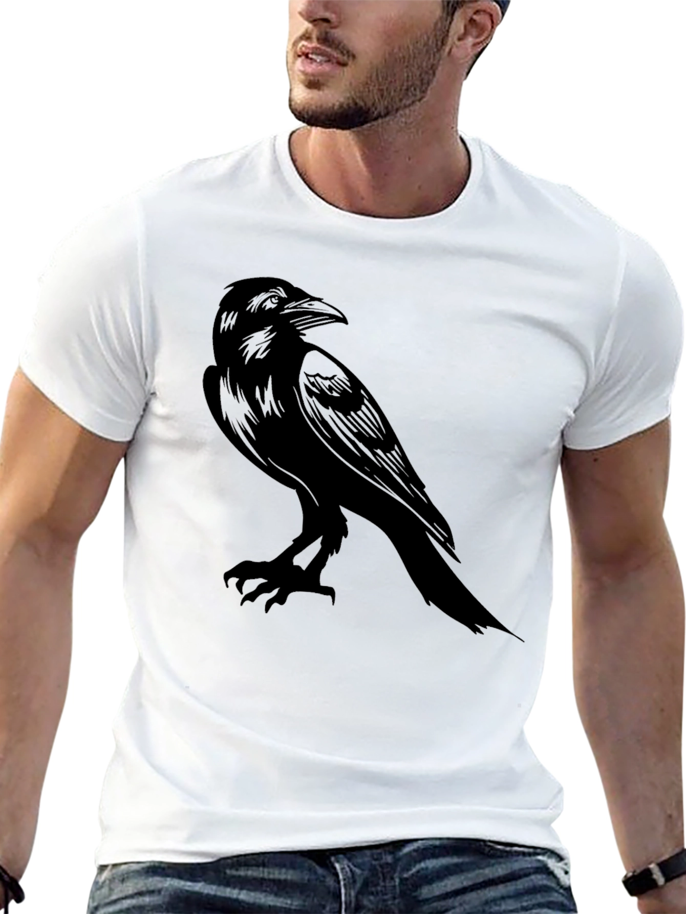 Raven Graphic Tee - Mens Black T-Shirt