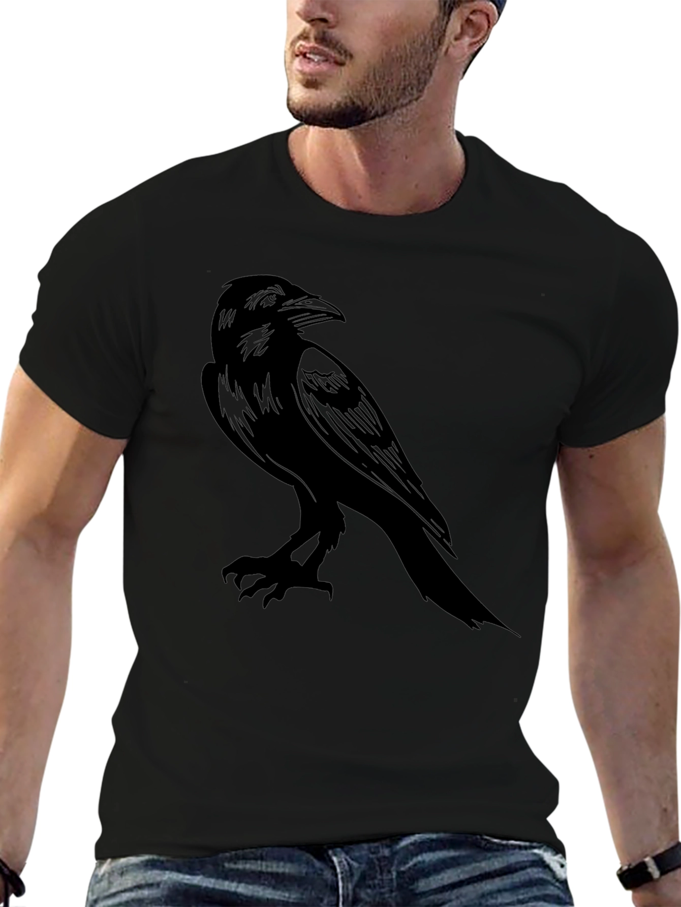 Raven Graphic Tee - Mens Black T-Shirt
