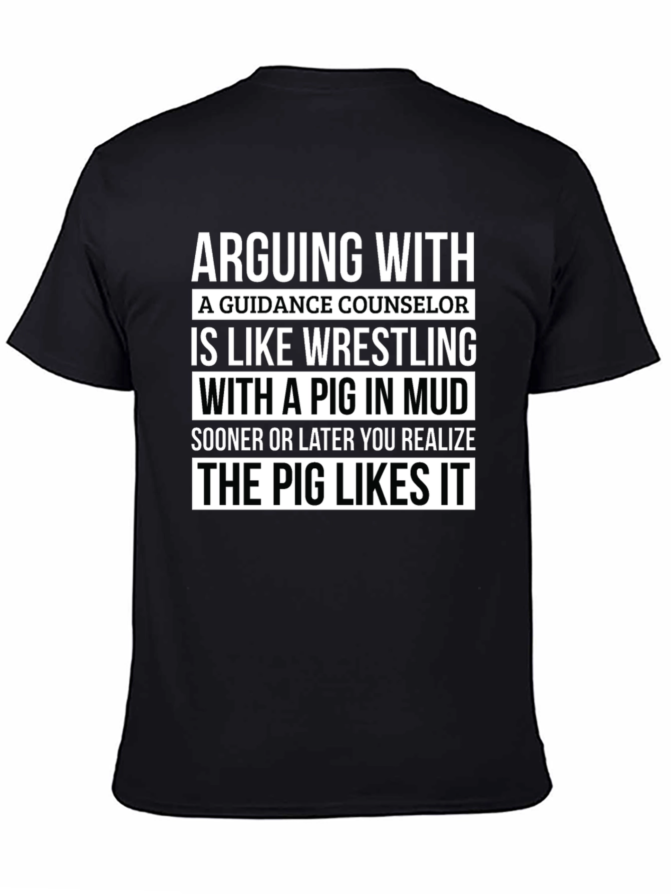 Guidance Counselor Pig Wrestling Graphic Tee
