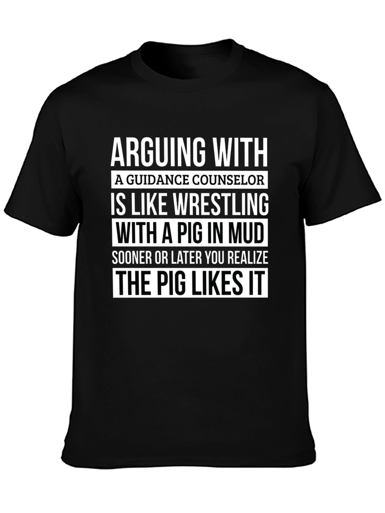 Guidance Counselor Pig Wrestling Graphic Tee
