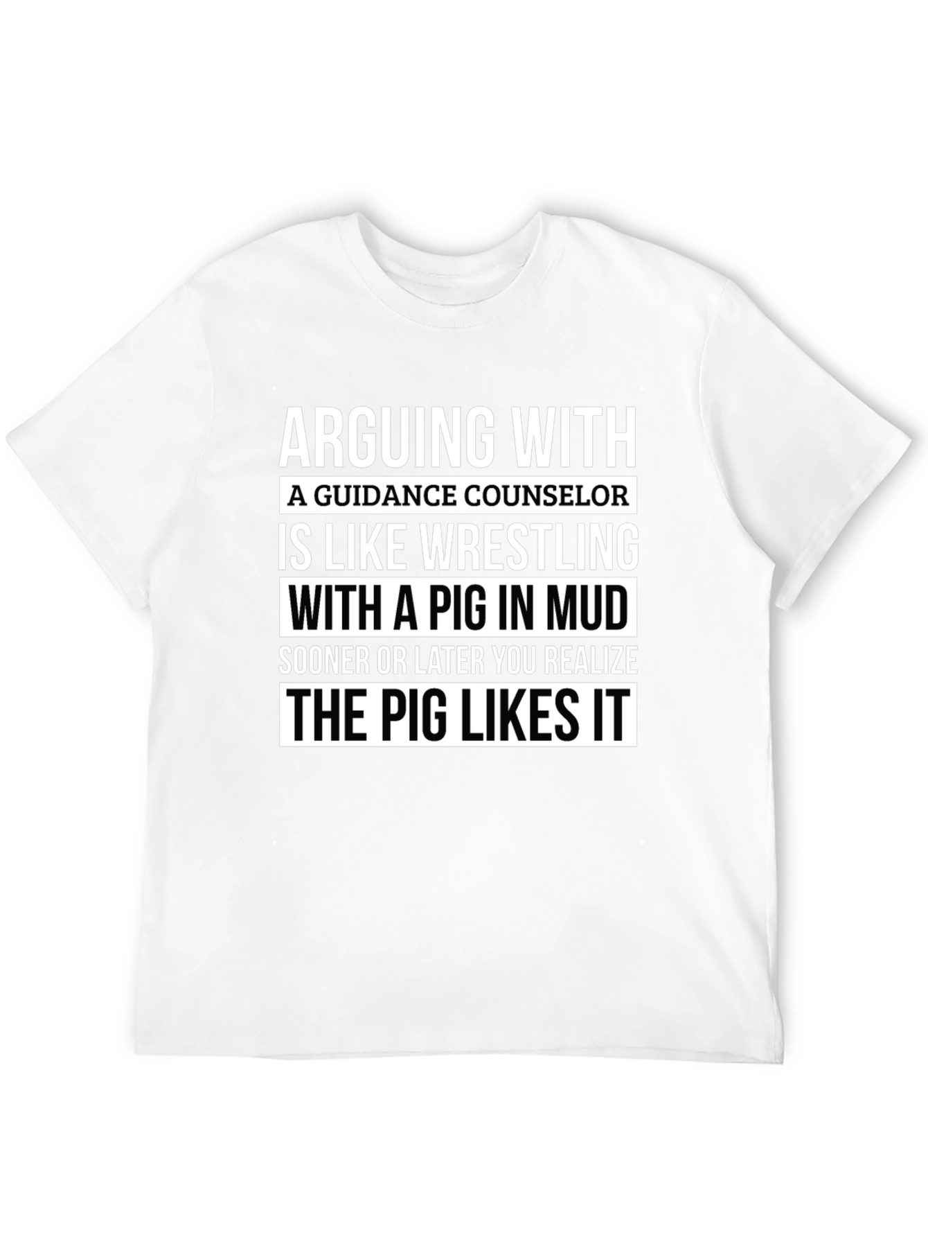 Guidance Counselor Pig Wrestling Graphic Tee