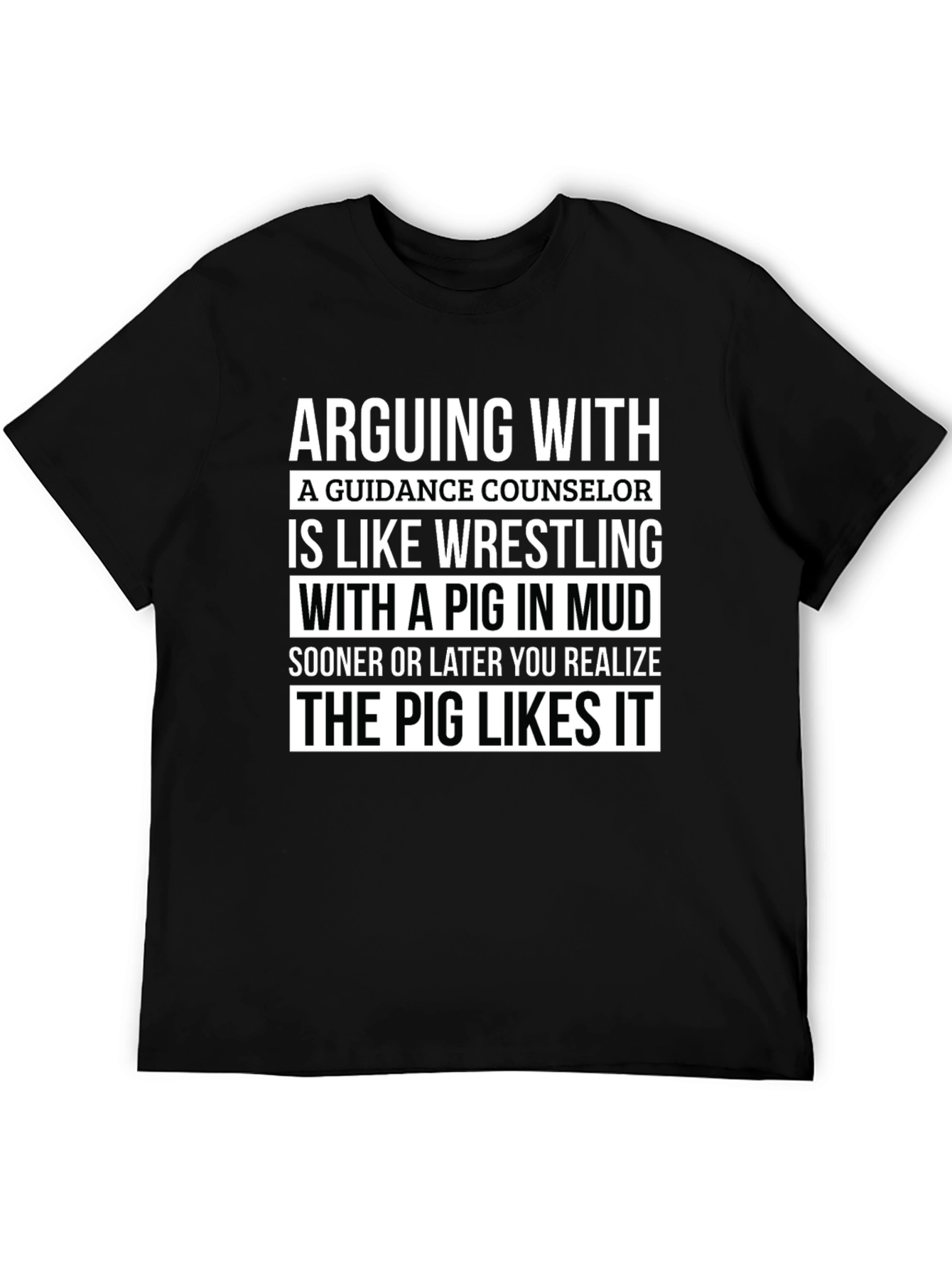 Guidance Counselor Pig Wrestling Graphic Tee