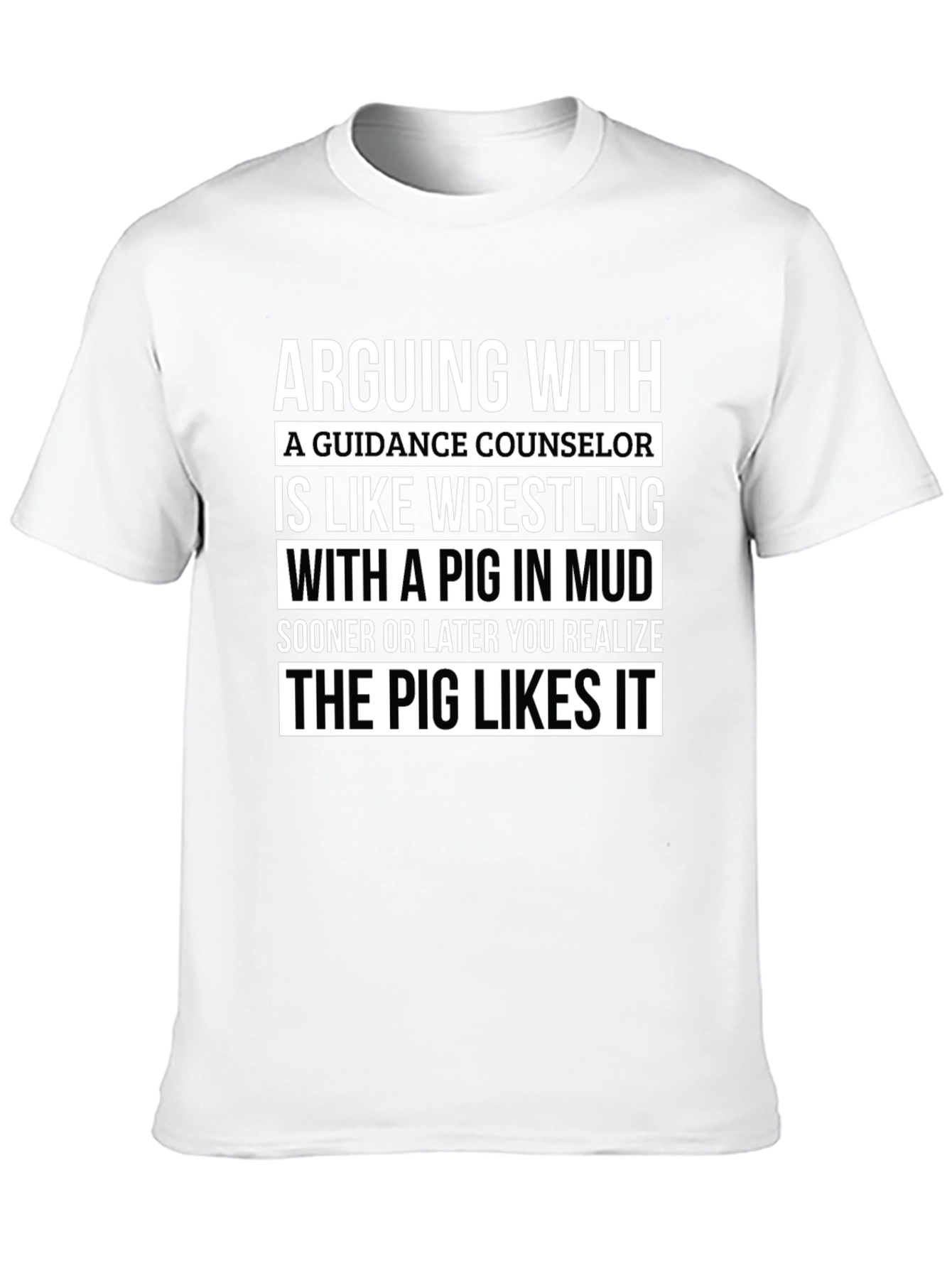 Guidance Counselor Pig Wrestling Graphic Tee