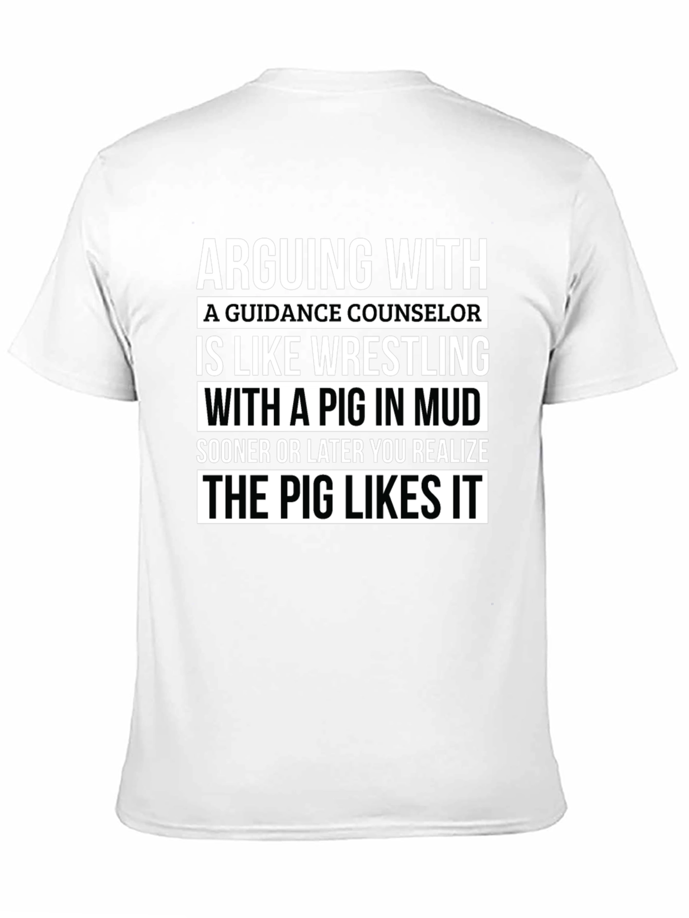 Guidance Counselor Pig Wrestling Graphic Tee