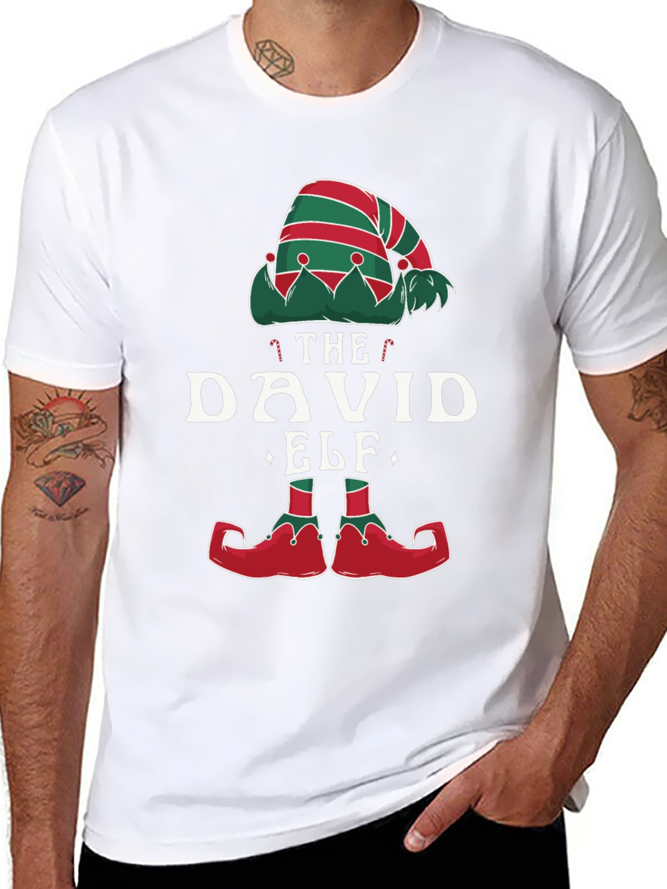 The David Elf Christmas T-Shirt - Holiday Apparel