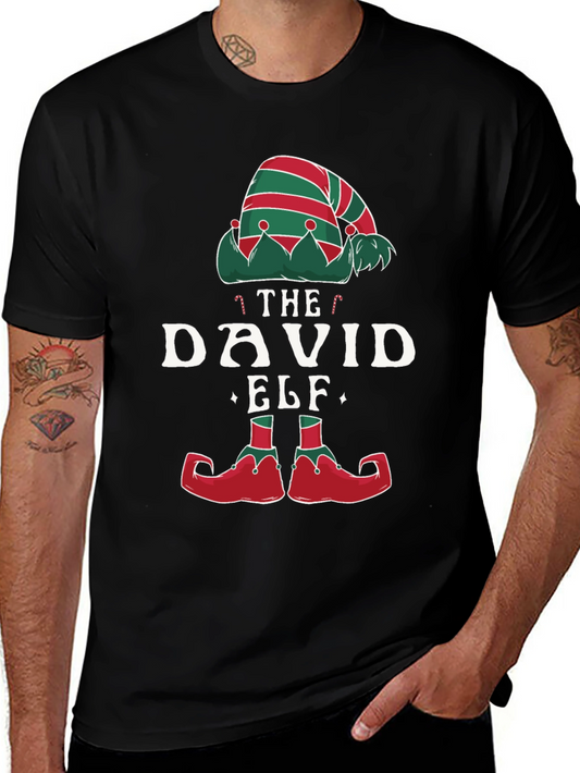 The David Elf Christmas T-Shirt - Holiday Apparel