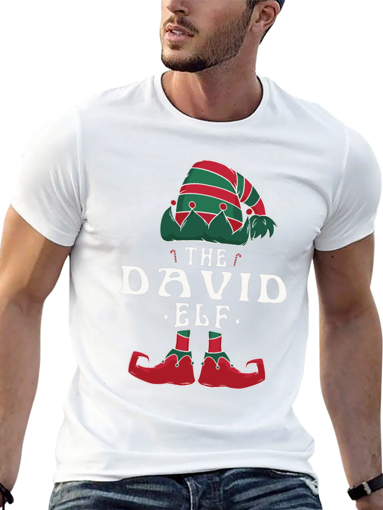 The David Elf Christmas T-Shirt - Holiday Apparel
