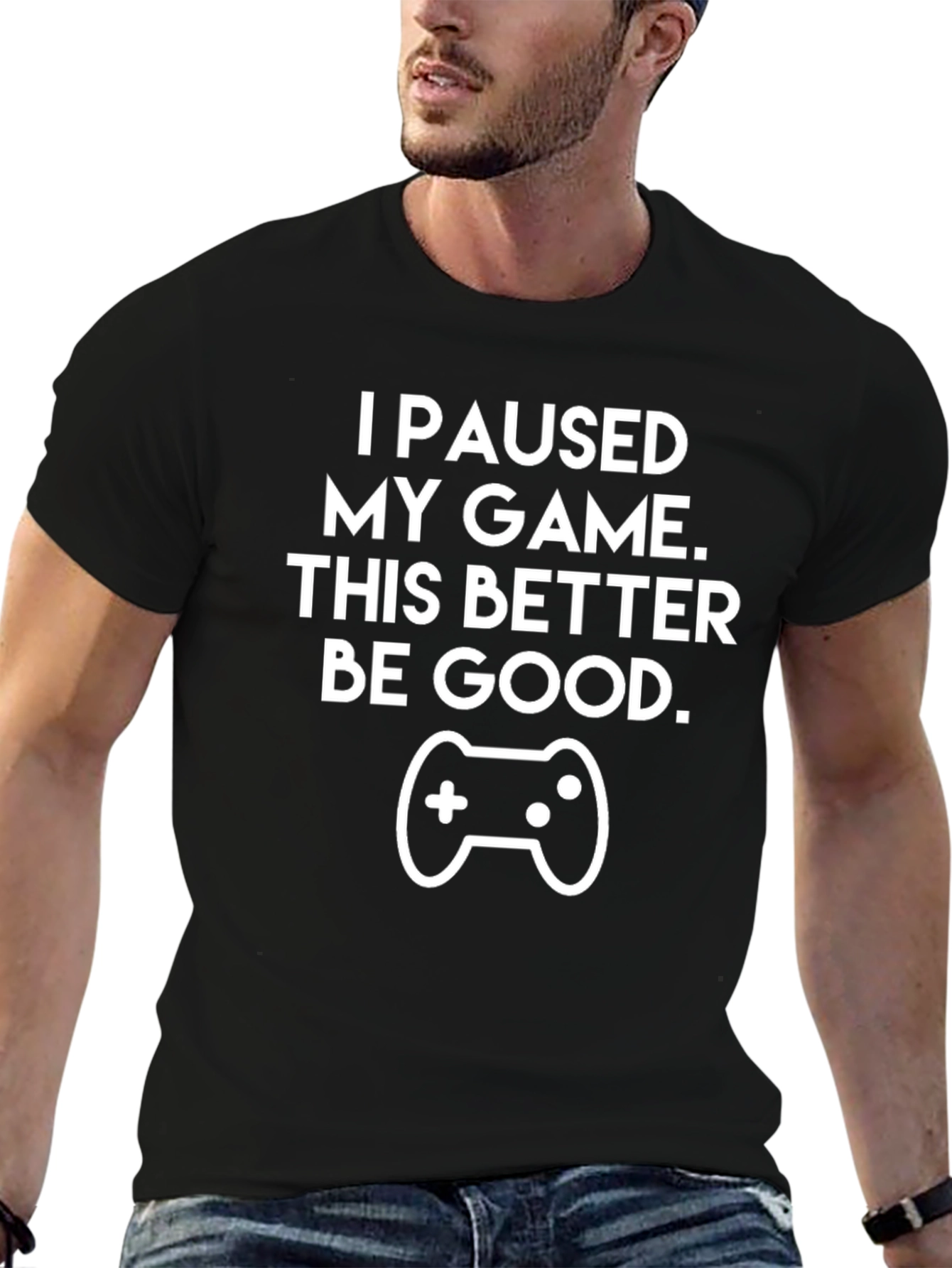 Funny Gamer T-Shirt - I Paused My Game