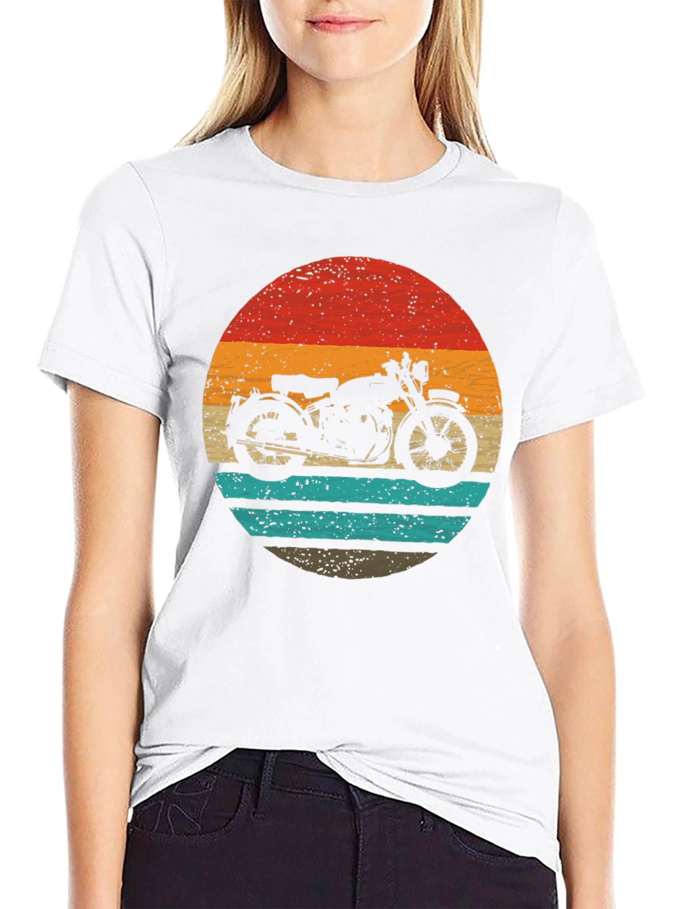 Retro Motorcycle Graphic Tee - Classic Style