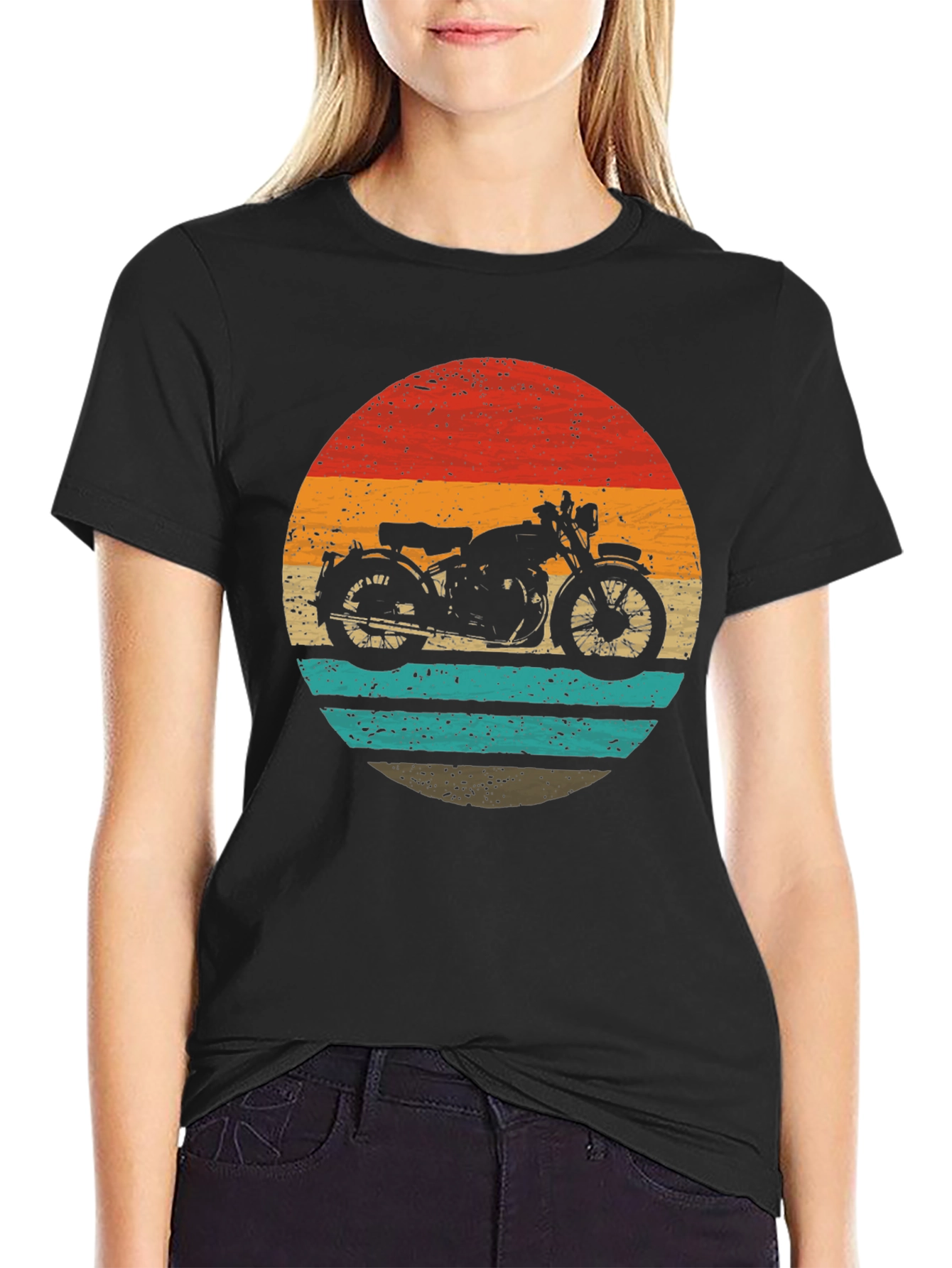 Retro Motorcycle Graphic Tee - Classic Style