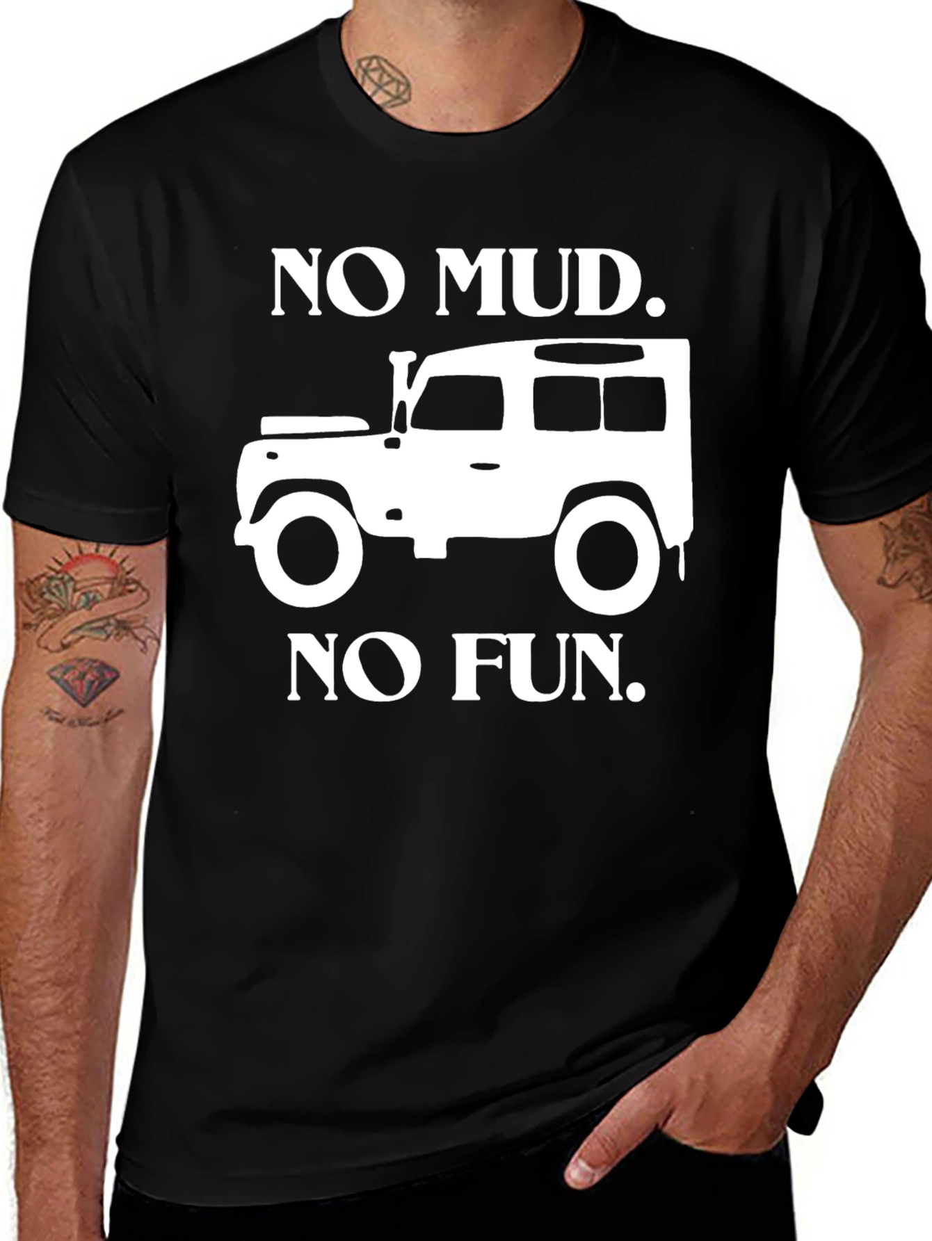 No Mud No Fun Black T-Shirt