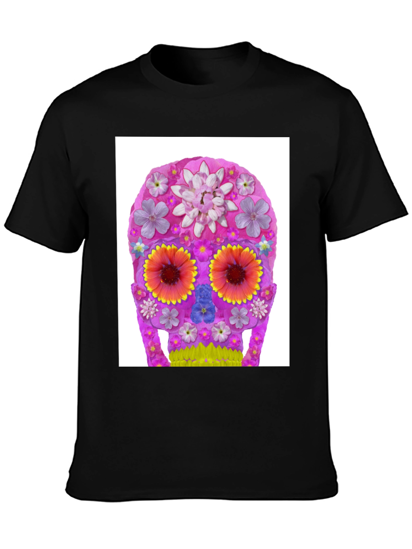Floral Sugar Skull Graphic T-Shirt