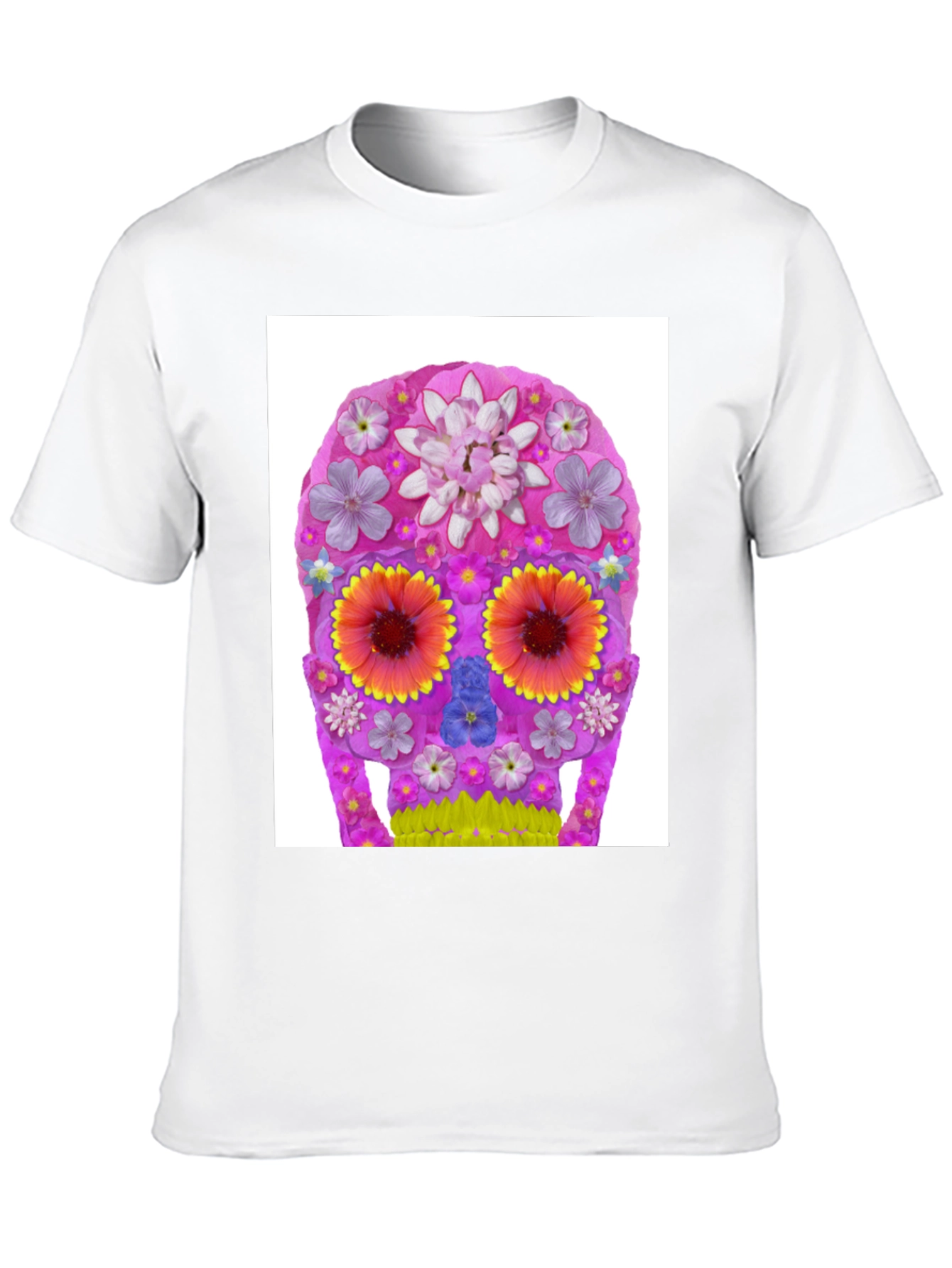 Floral Sugar Skull Graphic T-Shirt