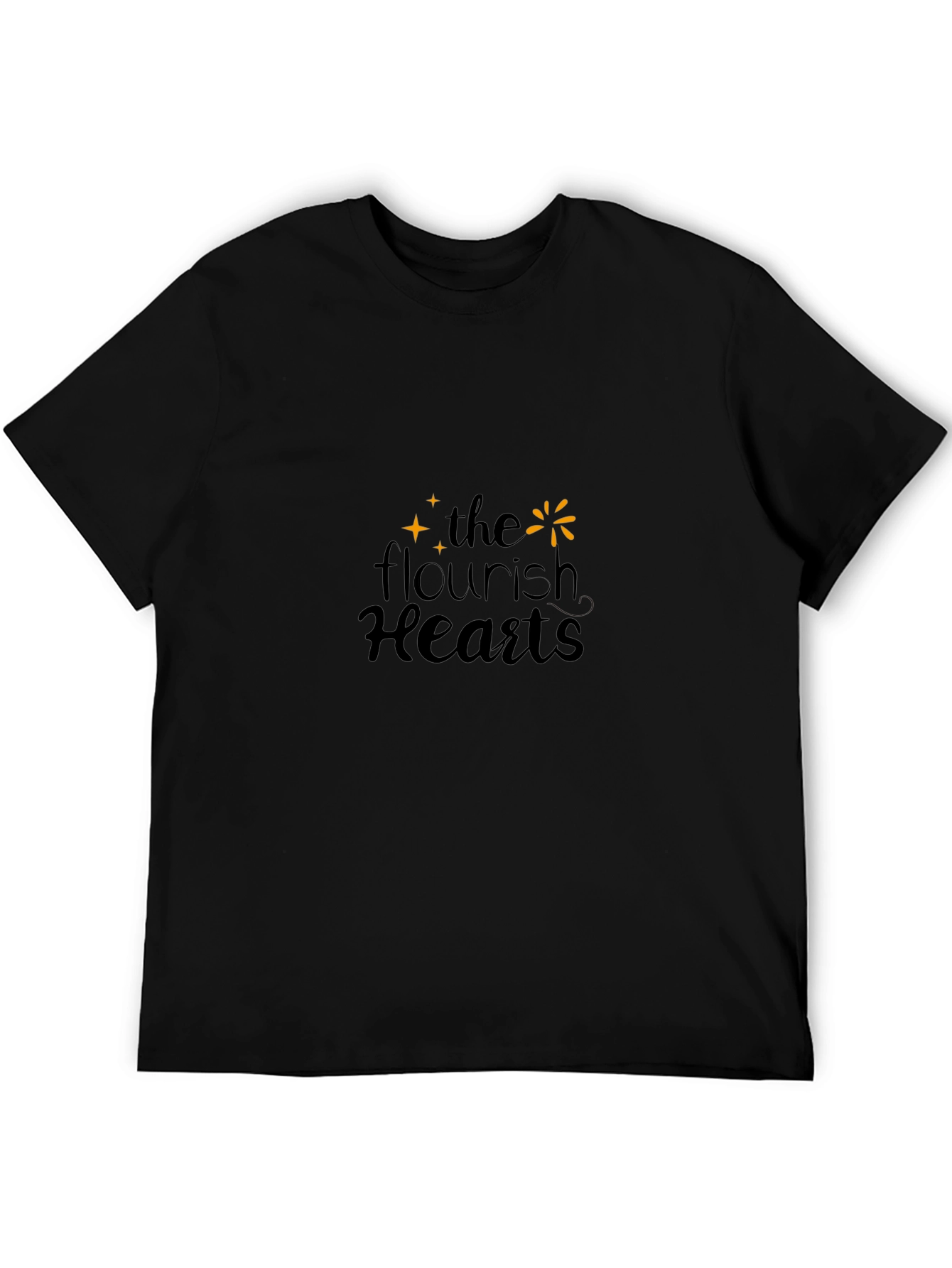 The Flourish Hearts Black T-Shirt