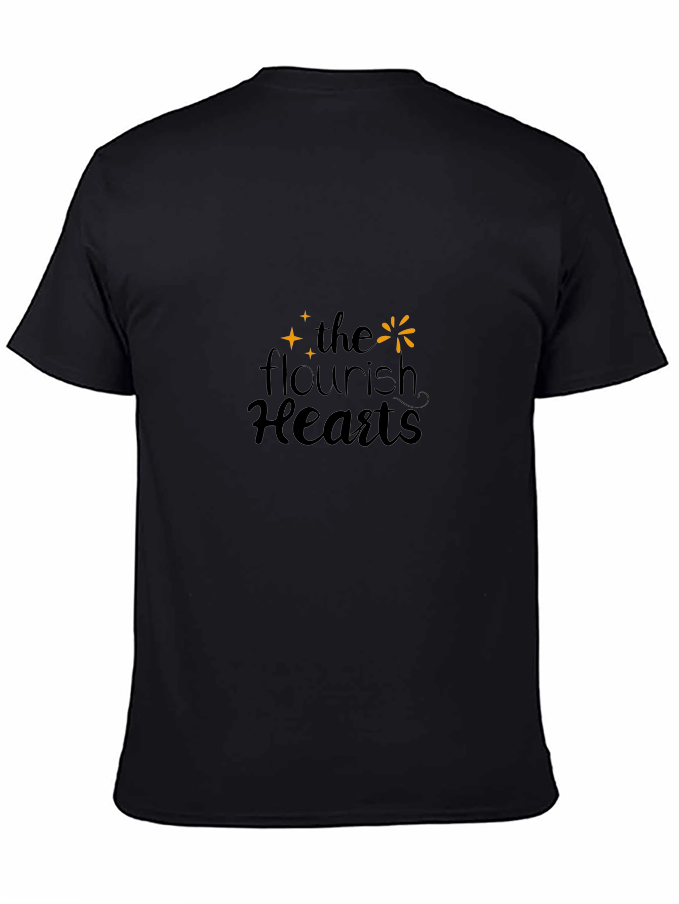 The Flourish Hearts Black T-Shirt