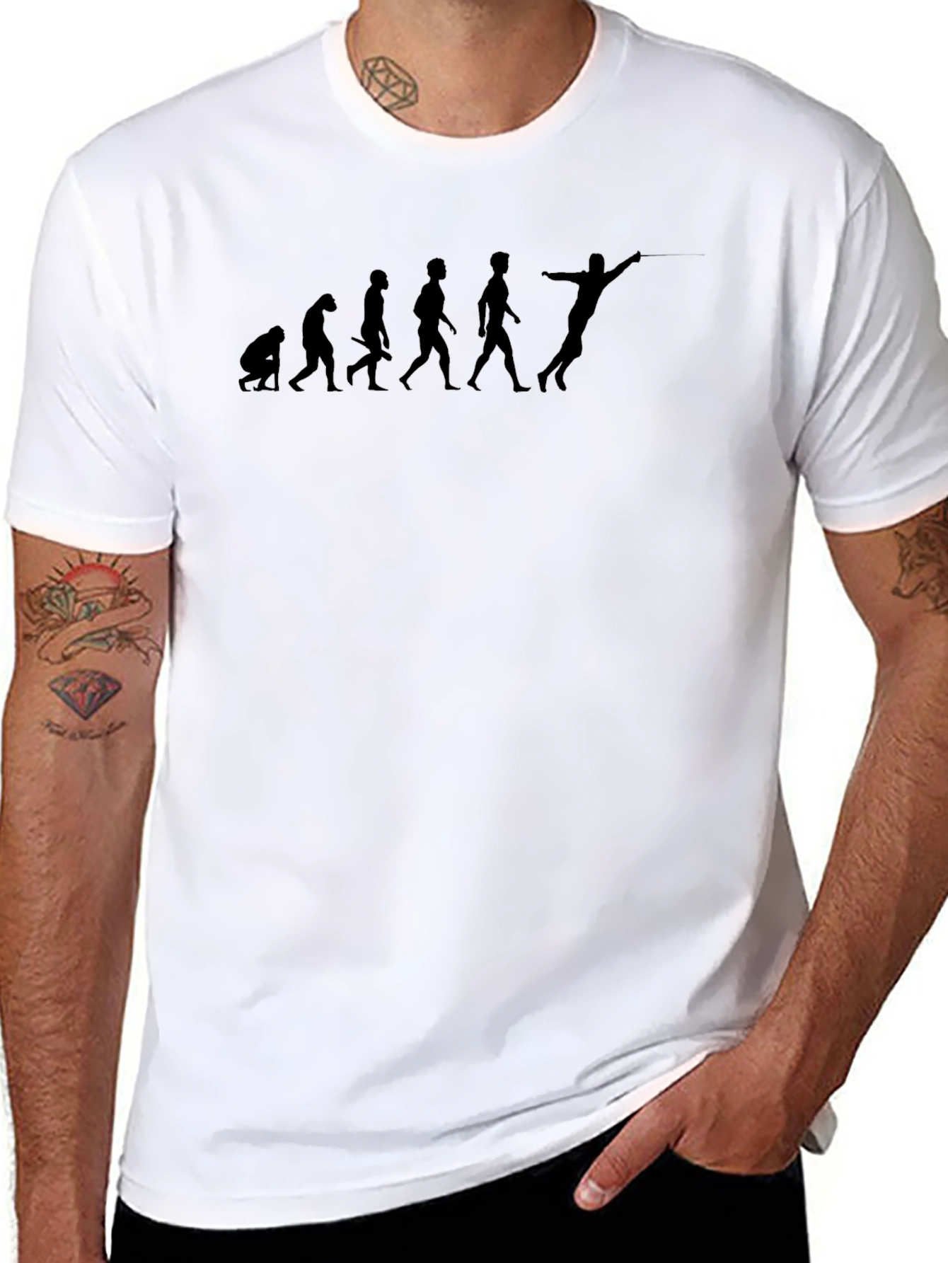 Evolution of Fencing T-Shirt - Black