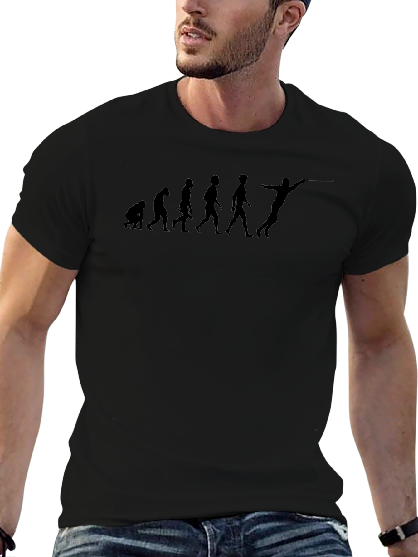Evolution of Fencing T-Shirt - Black