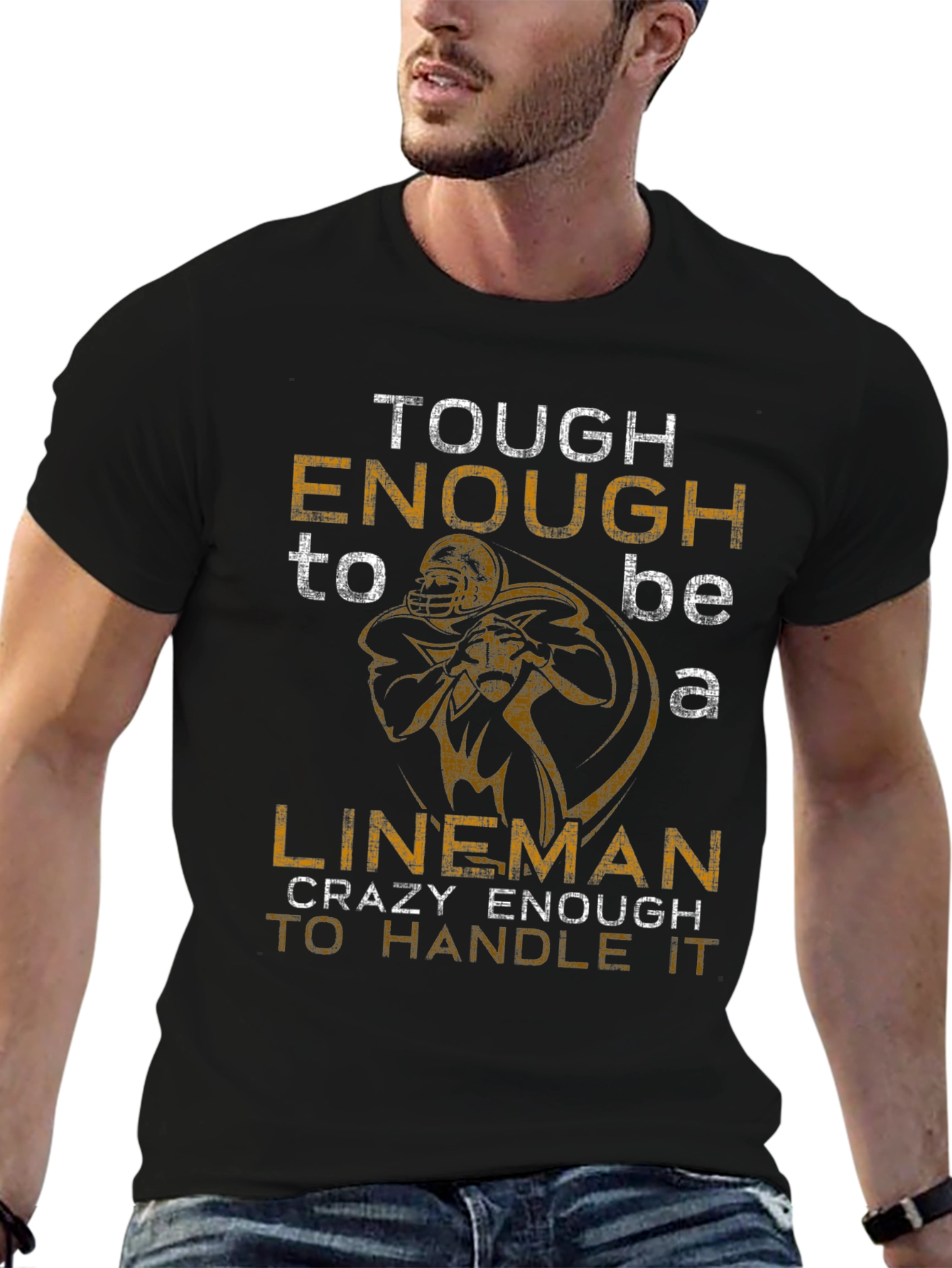 Tough Enough Lineman Graphic T-Shirt
