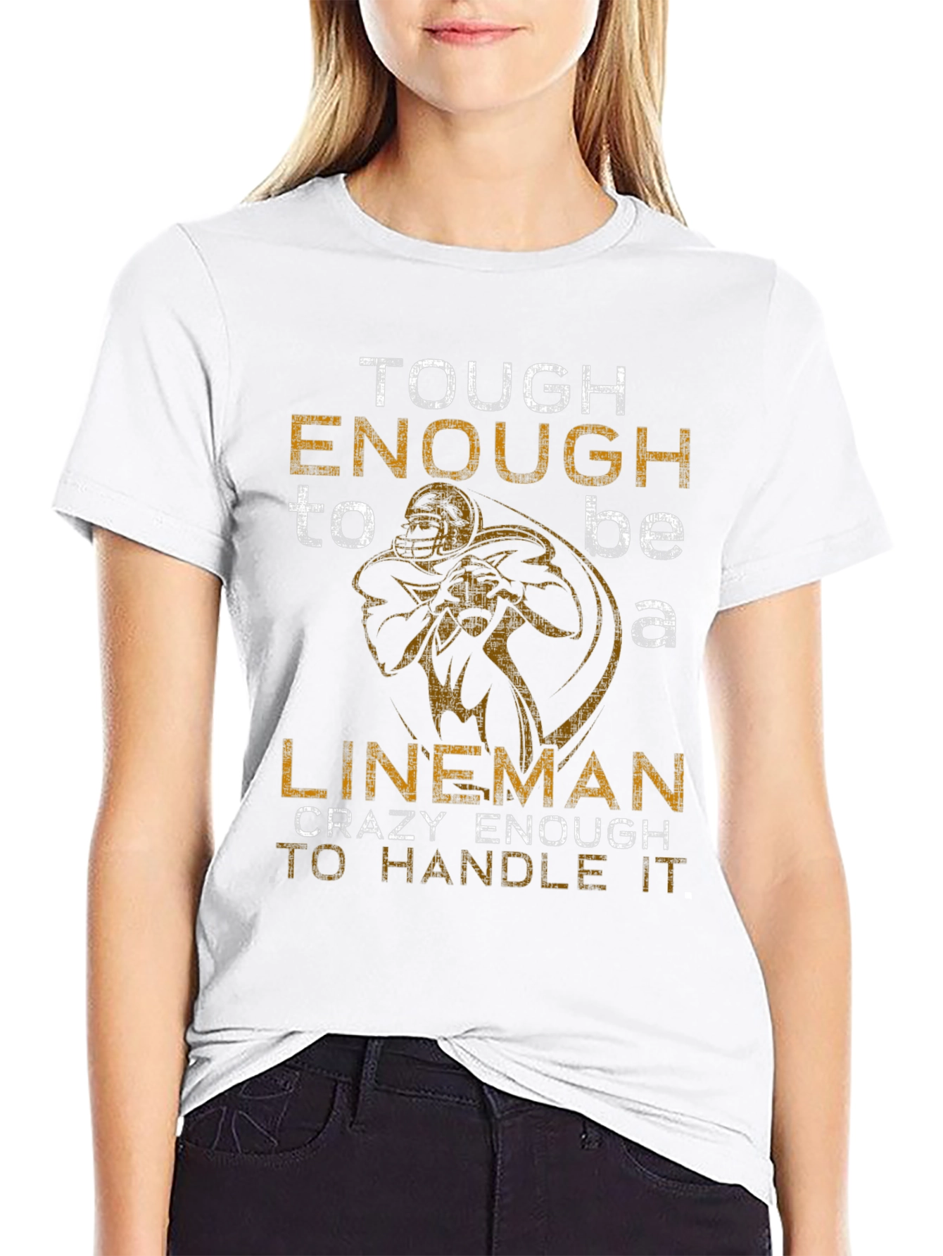 Tough Enough Lineman Graphic T-Shirt
