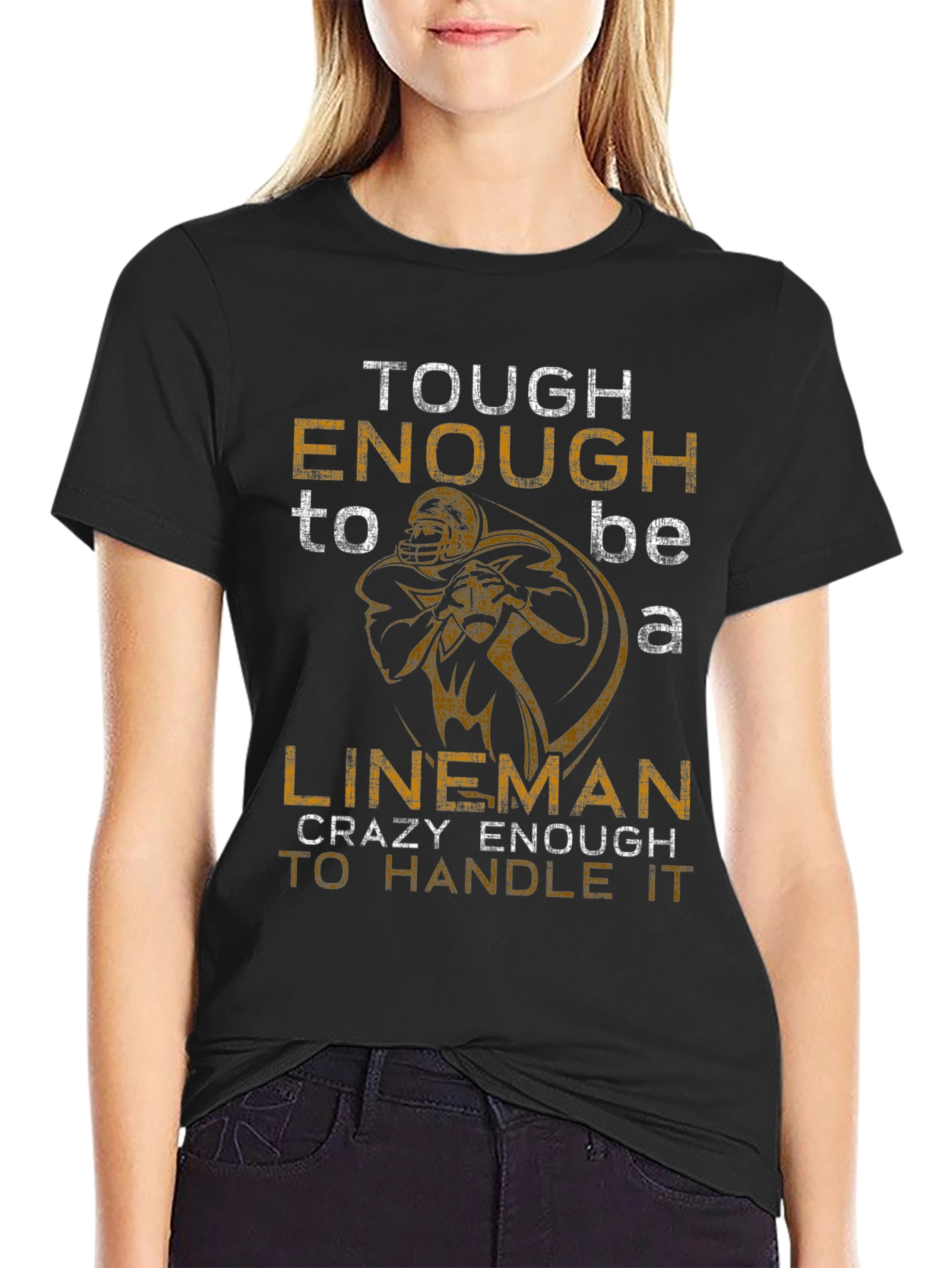 Tough Enough Lineman Graphic T-Shirt