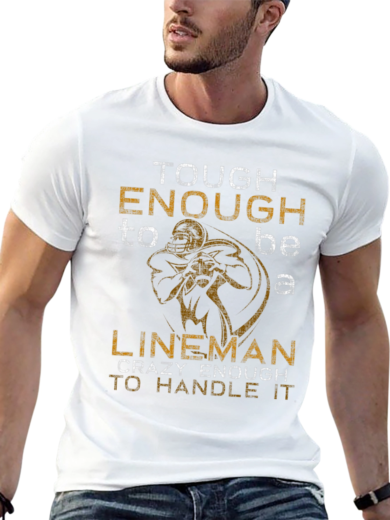 Tough Enough Lineman Graphic T-Shirt