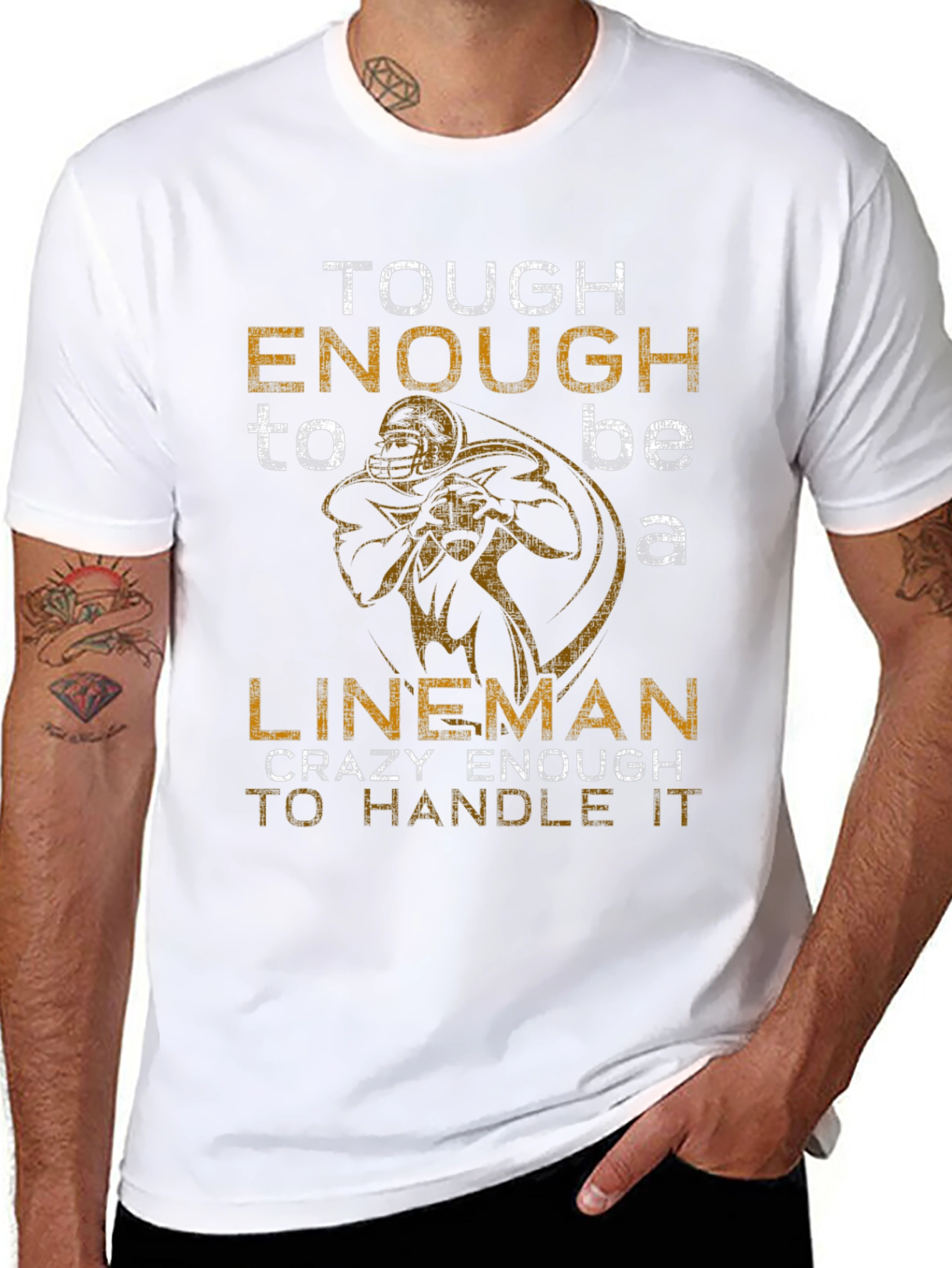 Tough Enough Lineman Graphic T-Shirt