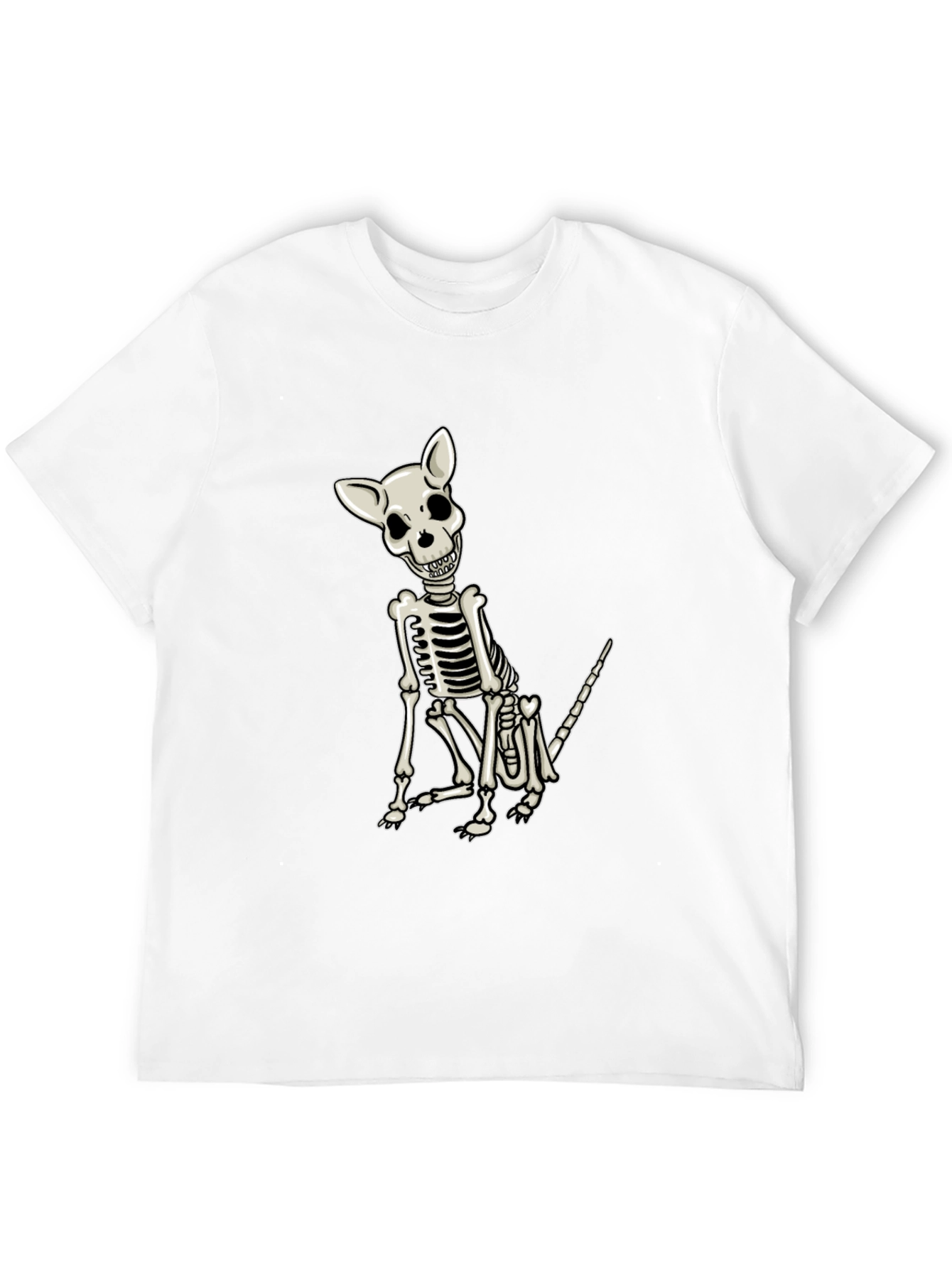 Skeleton Dog Graphic Tee - Mens Black T-Shirt