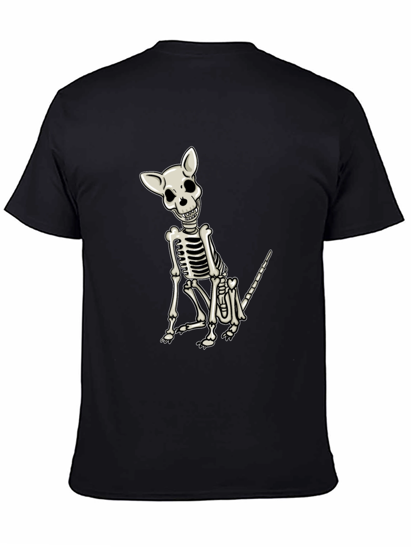 Skeleton Dog Graphic Tee - Mens Black T-Shirt