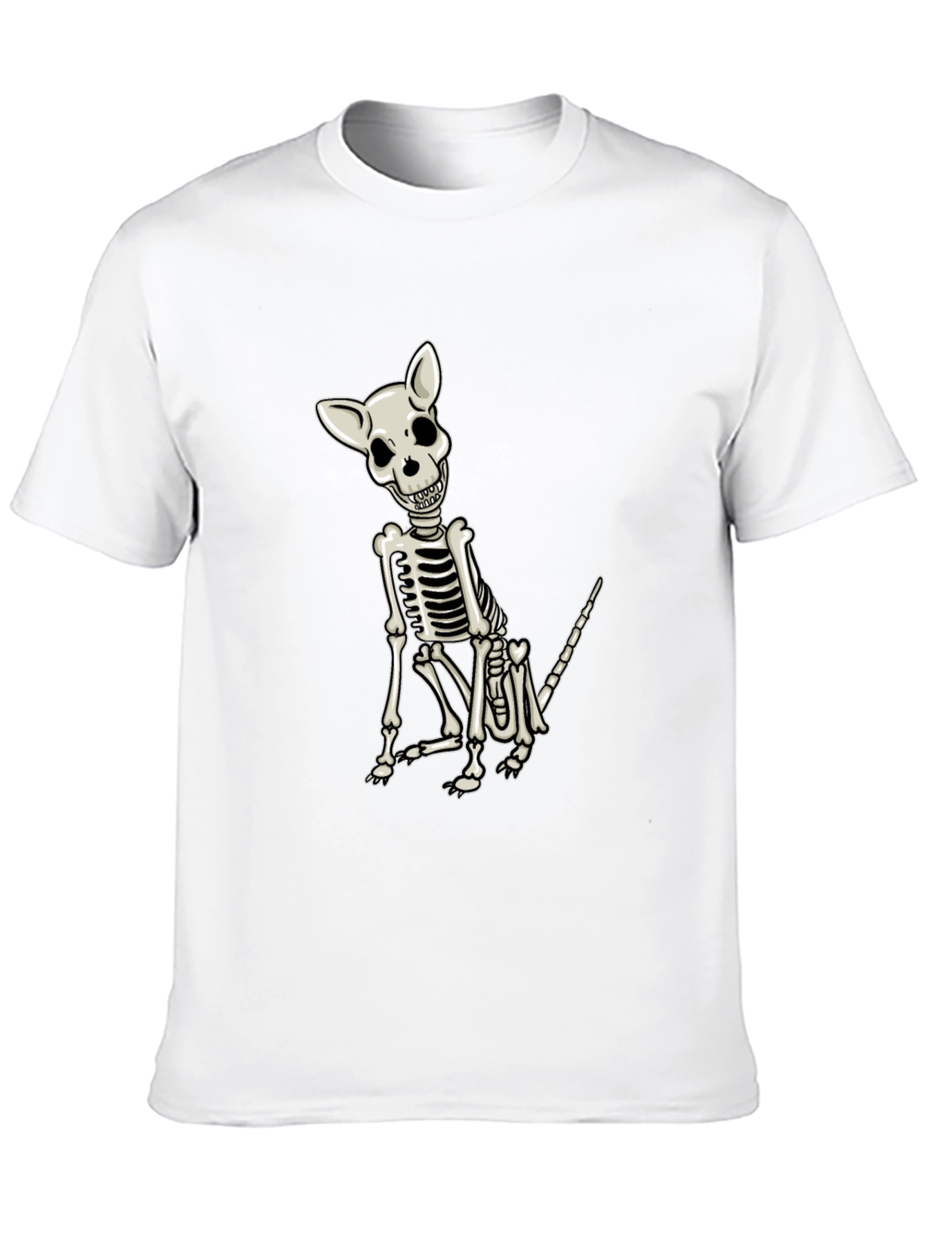 Skeleton Dog Graphic Tee - Mens Black T-Shirt
