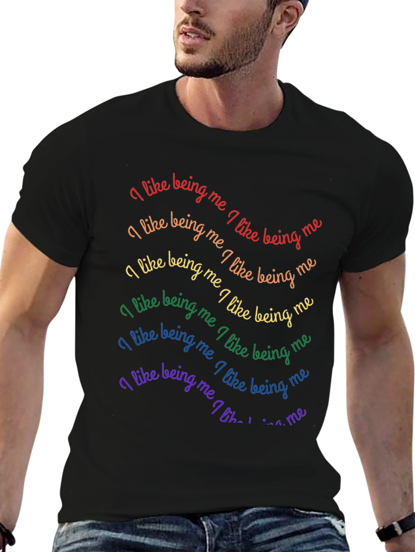 Rainbow Pride T-Shirt - I Like Being Me
