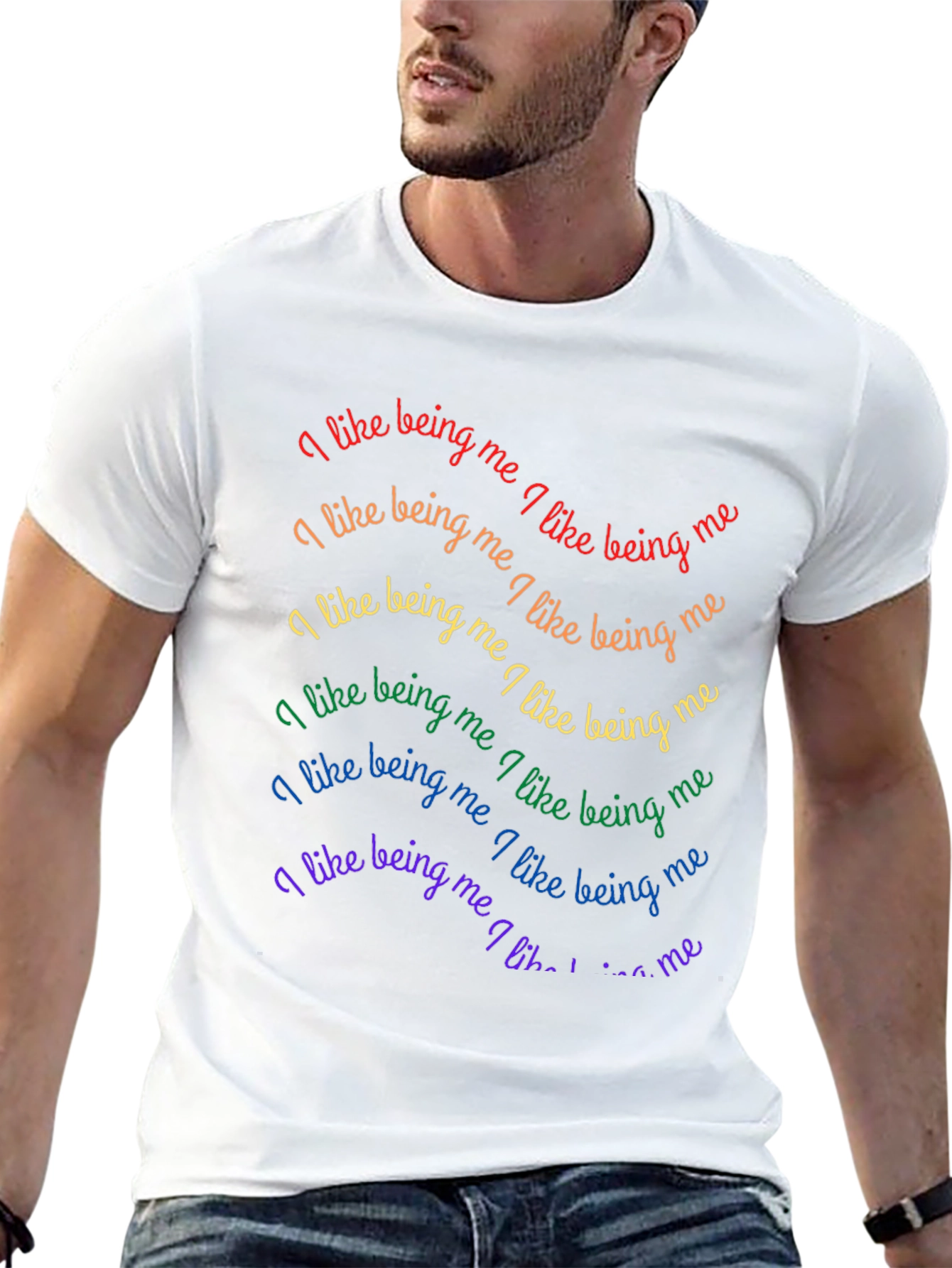 Rainbow Pride T-Shirt - I Like Being Me