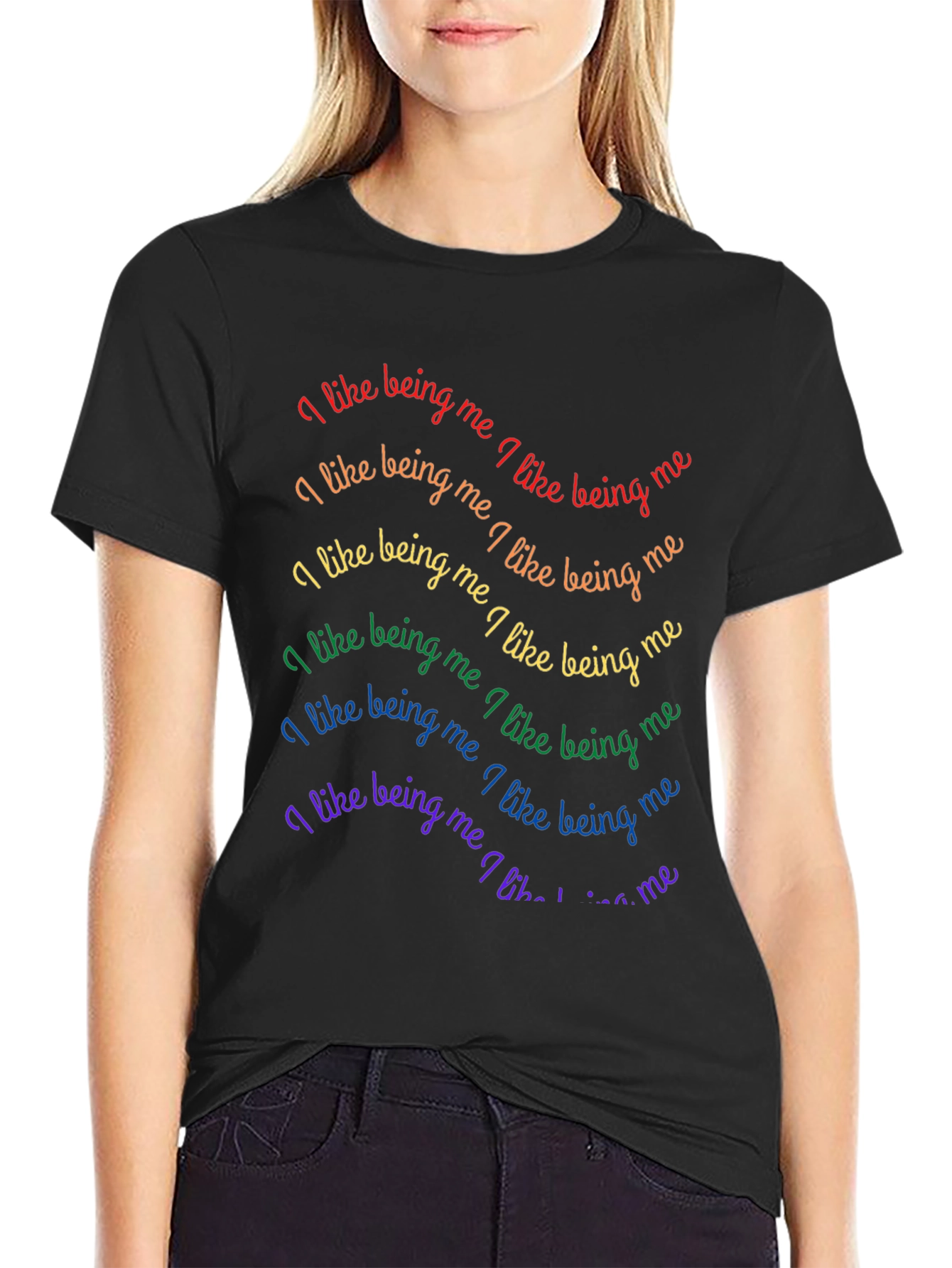 Rainbow Pride T-Shirt - I Like Being Me