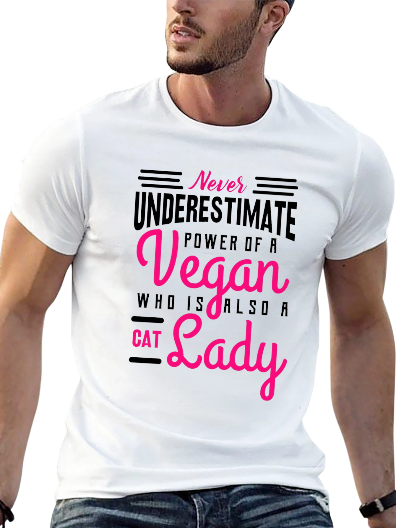 Vegan Cat Lady T-Shirt: Never Underestimate the Power!