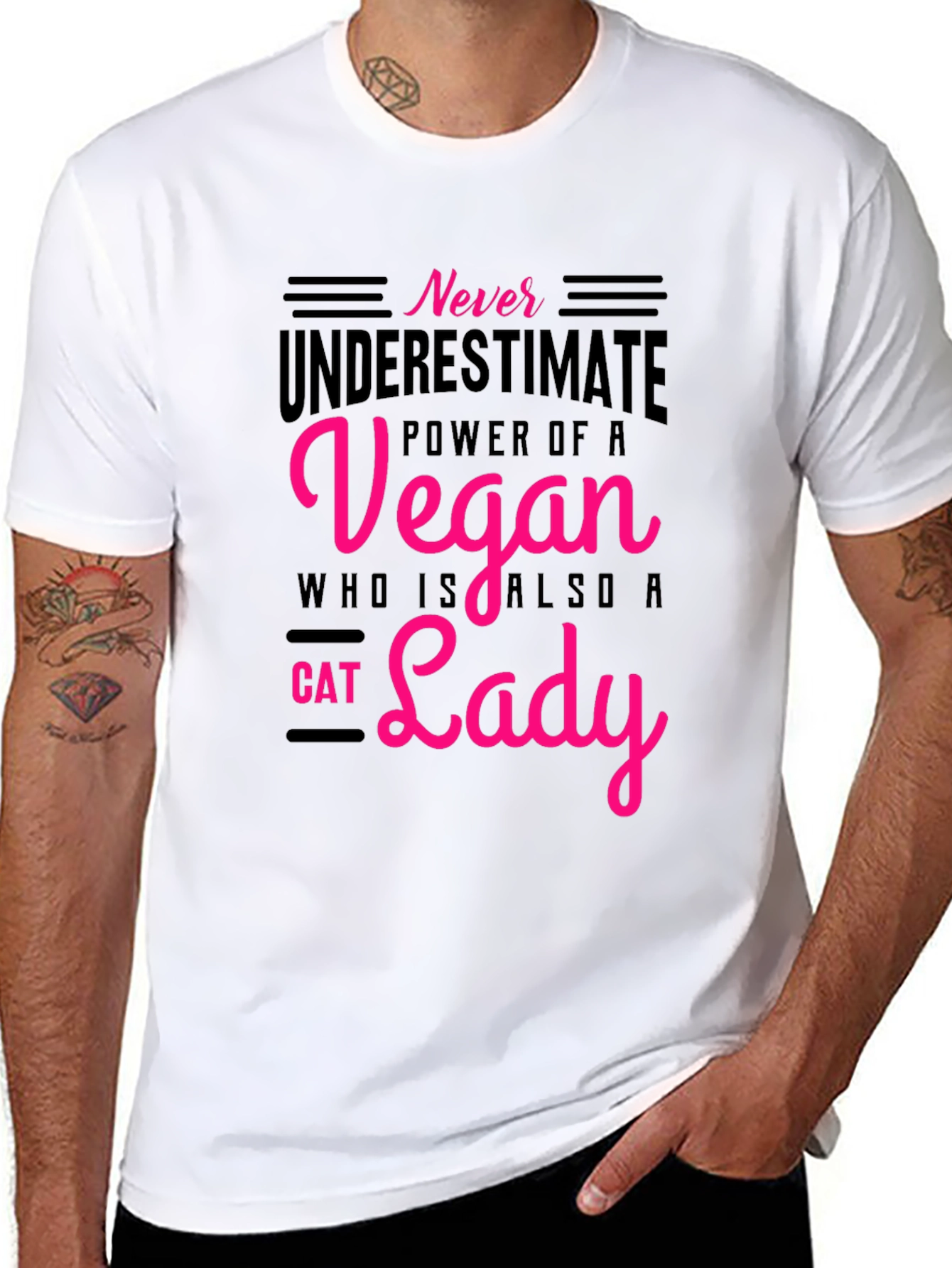 Vegan Cat Lady T-Shirt: Never Underestimate the Power!