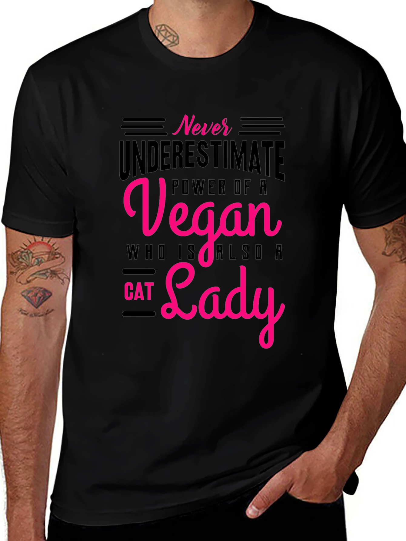 Vegan Cat Lady T-Shirt: Never Underestimate the Power!