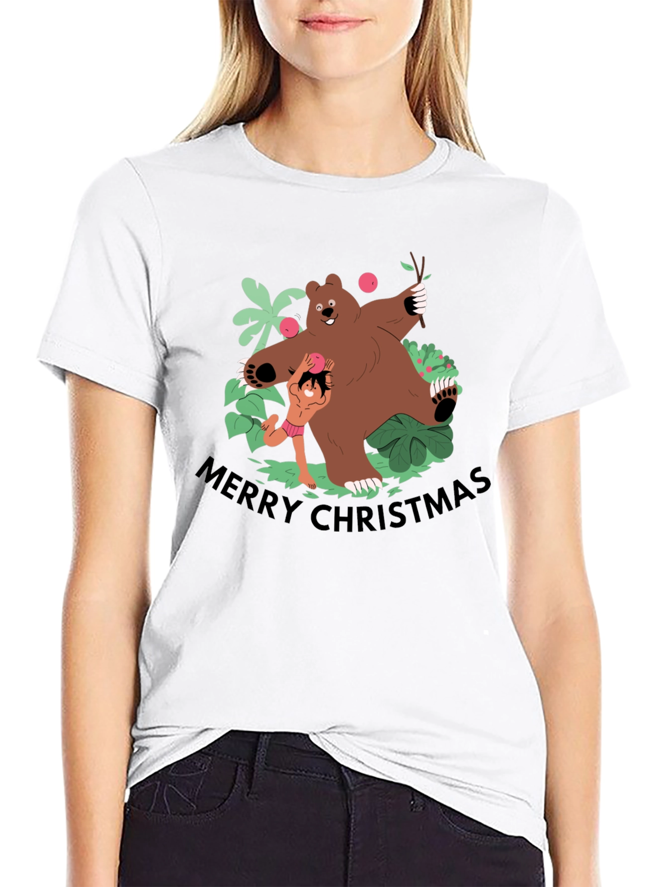 Jungle Book Merry Christmas Graphic Tee