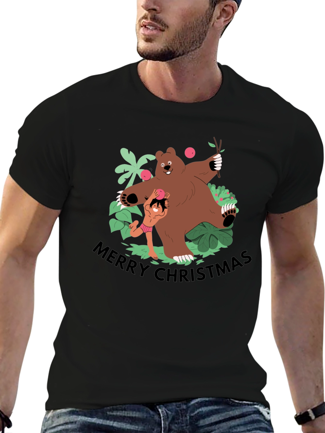 Jungle Book Merry Christmas Graphic Tee