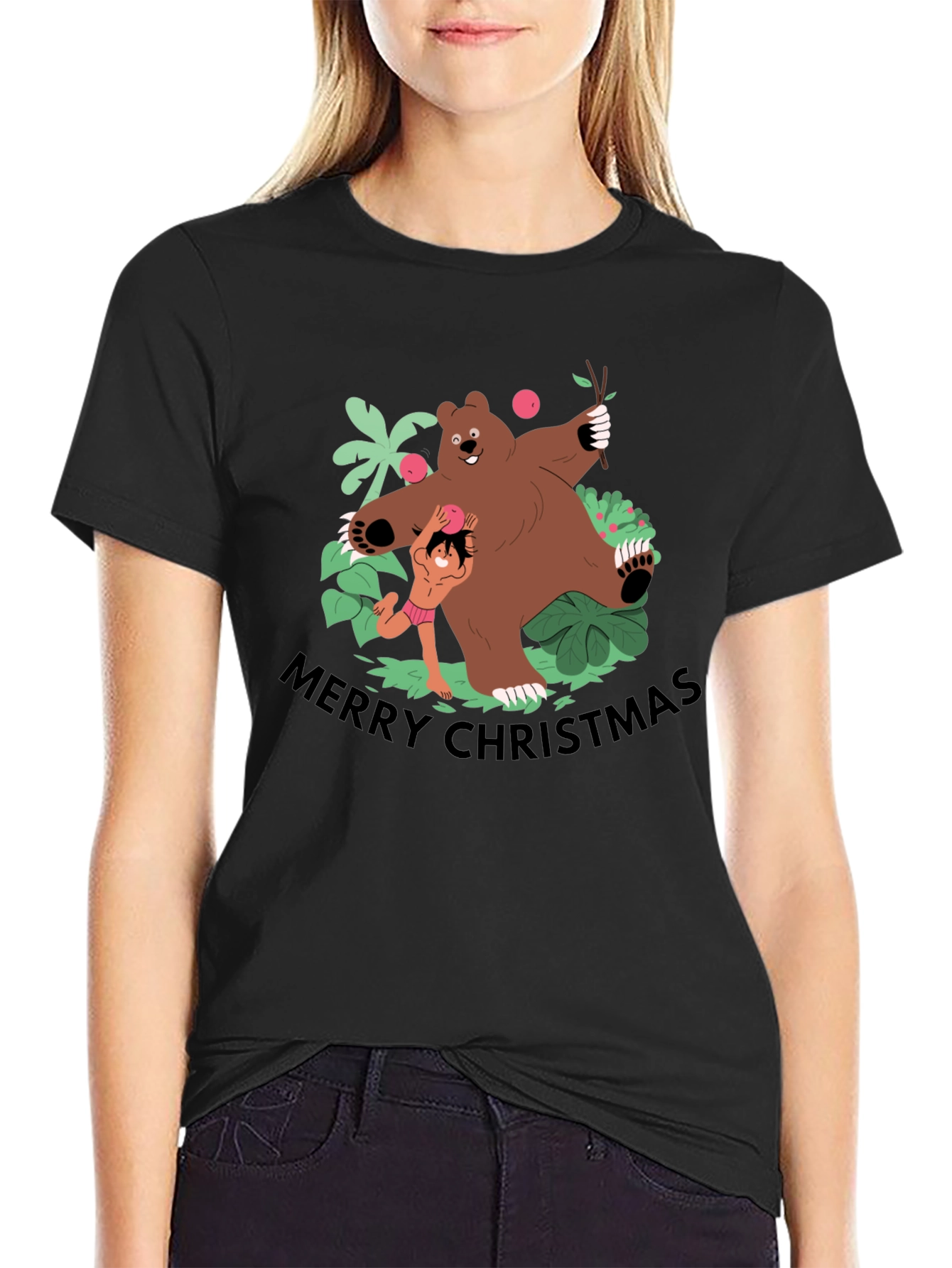 Jungle Book Merry Christmas Graphic Tee