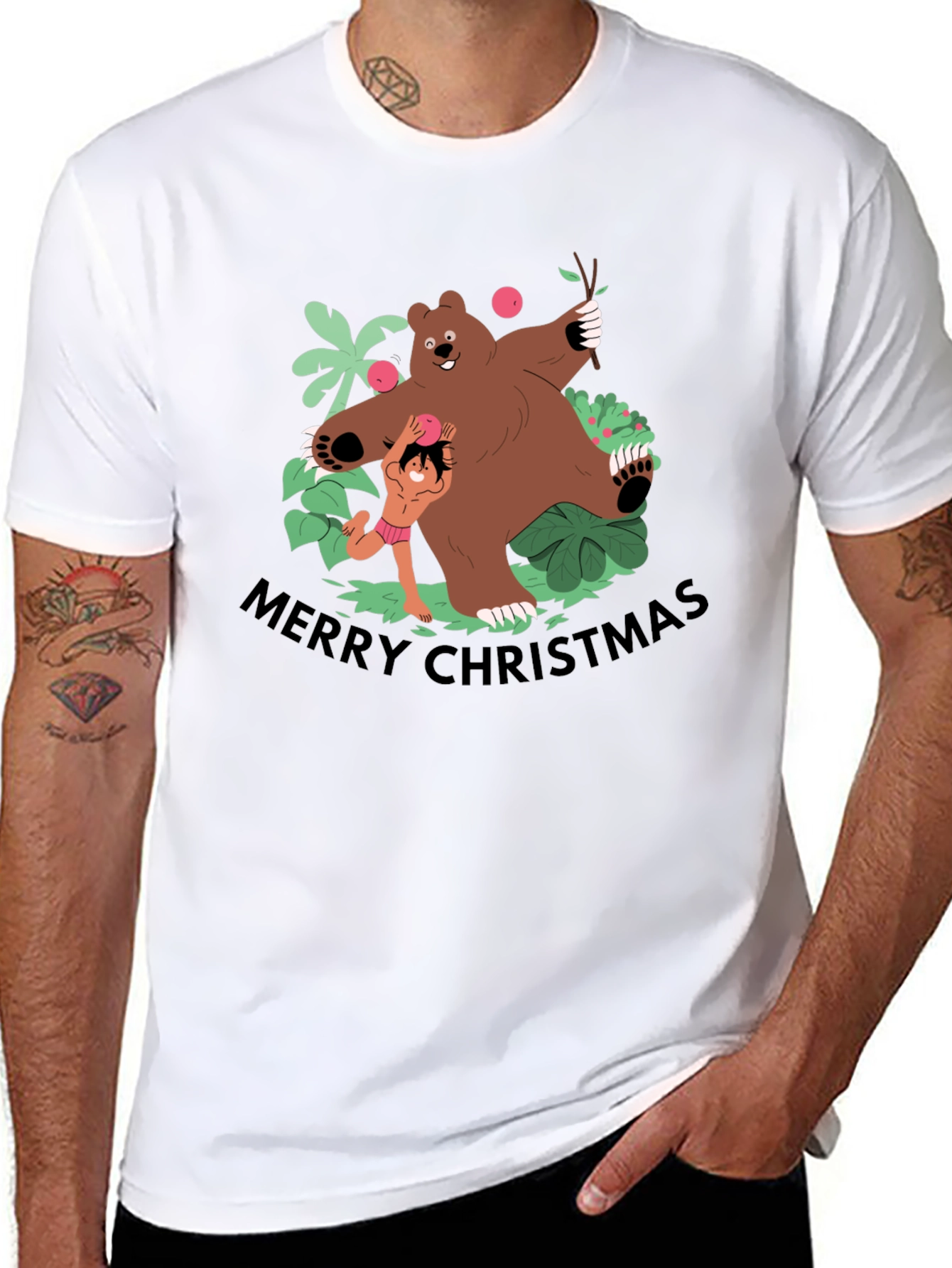 Jungle Book Merry Christmas Graphic Tee