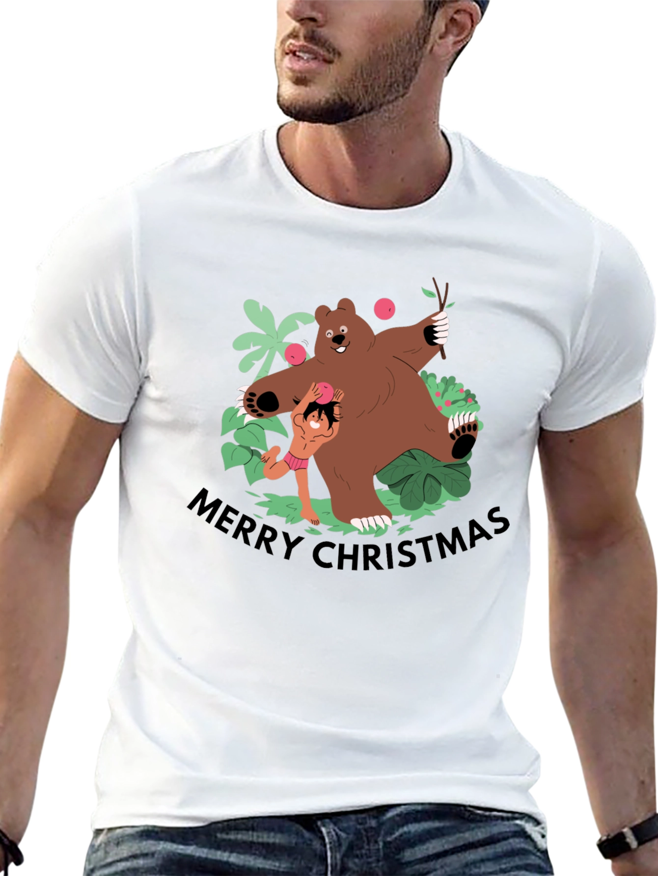 Jungle Book Merry Christmas Graphic Tee