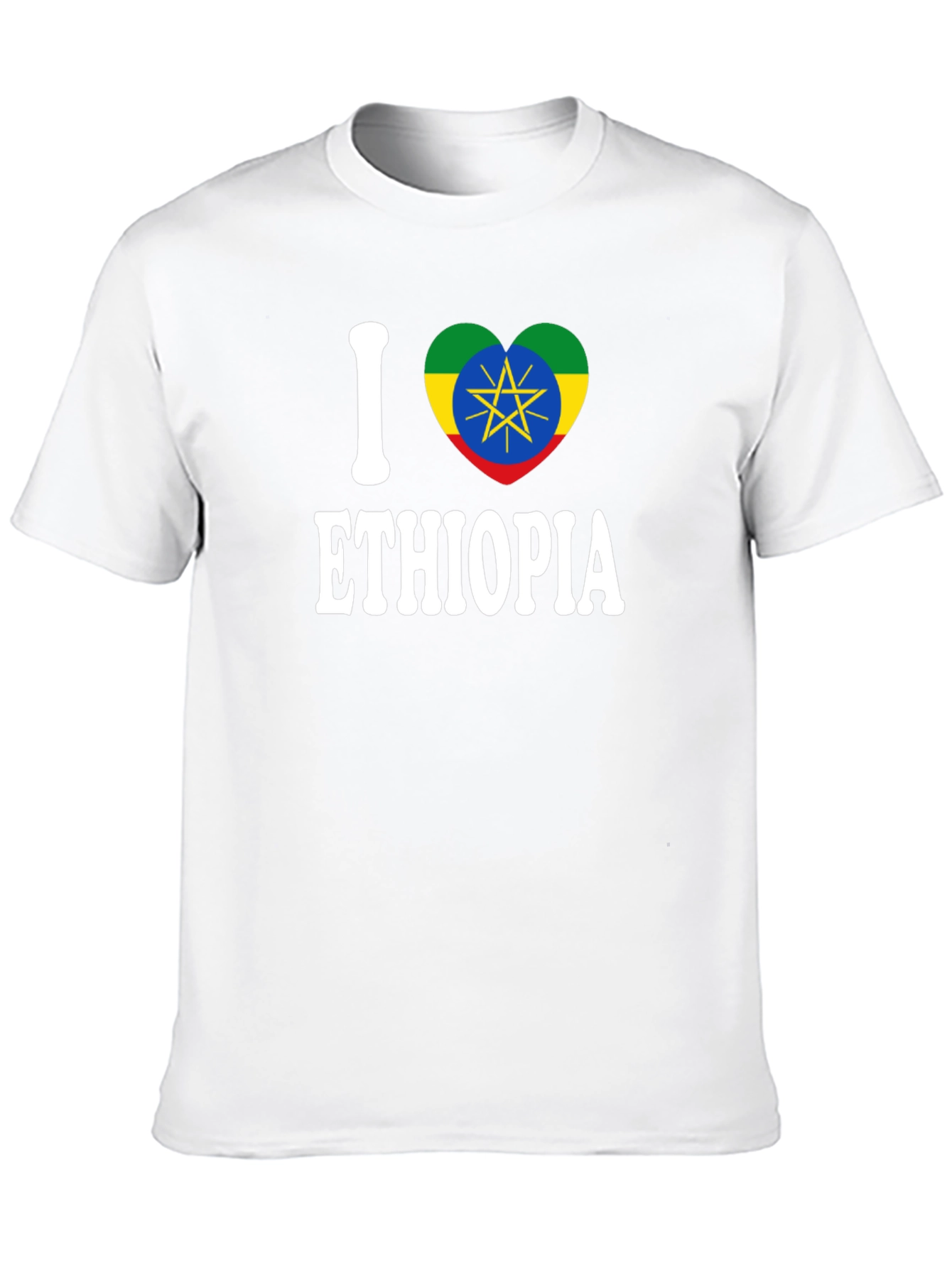 I Love Ethiopia Heart Flag T-Shirt