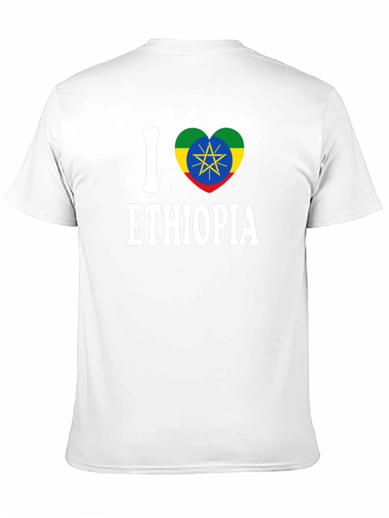 I Love Ethiopia Heart Flag T-Shirt